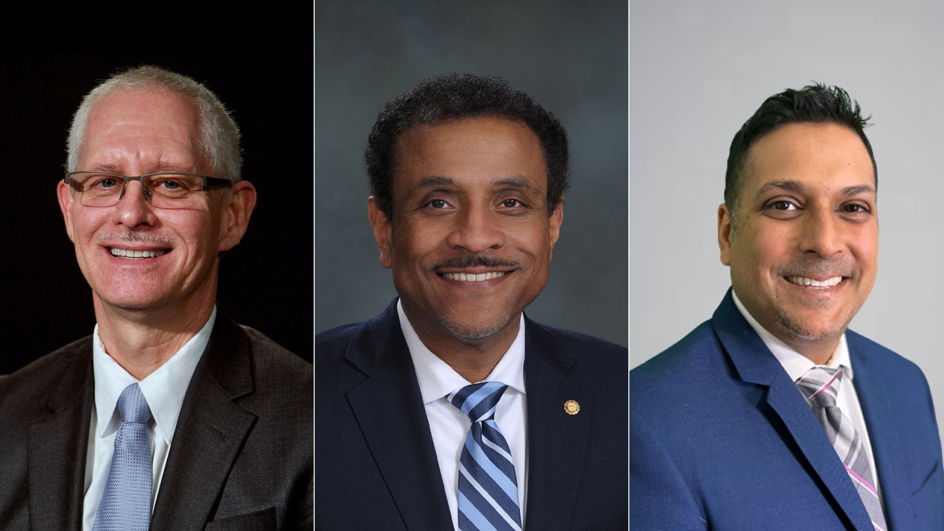 John Davis Jr.,  Krish Mohip, and Tony Watlington Sr.