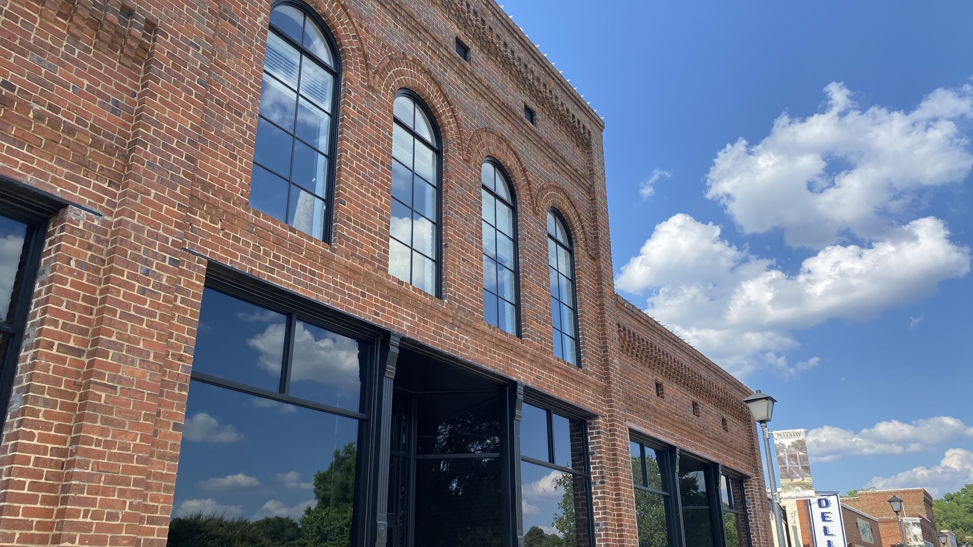brick building with arched windows