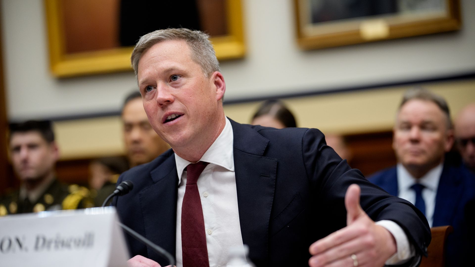 Dan Driscoll testifying at a House hearing