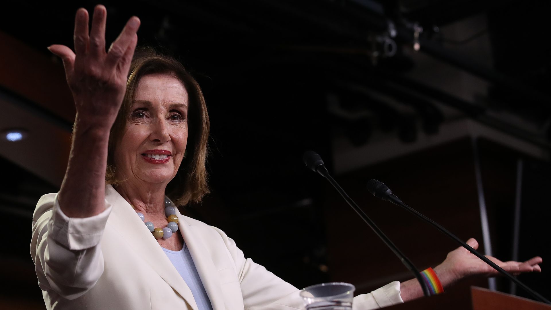 Nancy Pelosi at a press conference