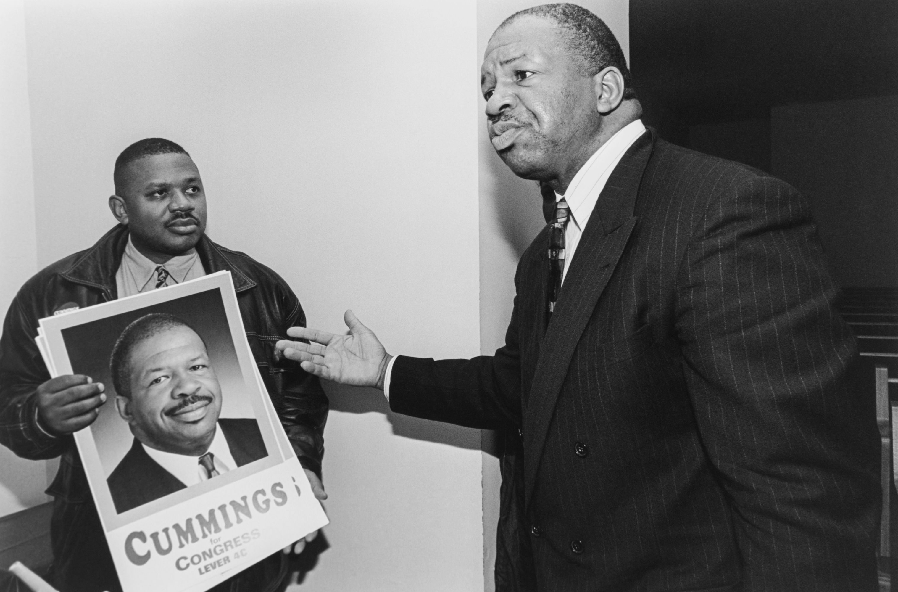 Elijah Cummings and a supporter.
