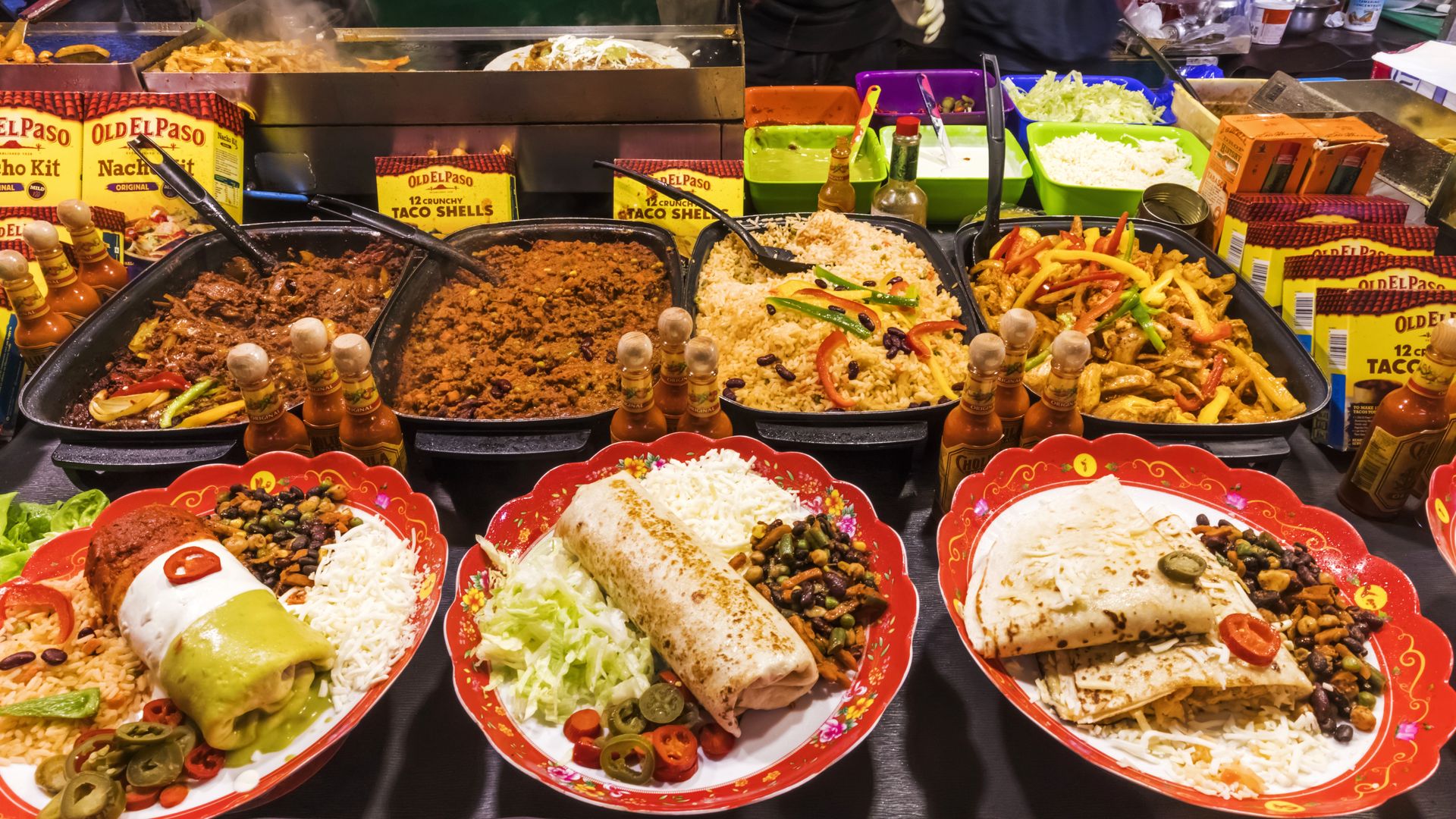 England, London, Shoreditch, Spitafields Market, Mexican Food Stall 