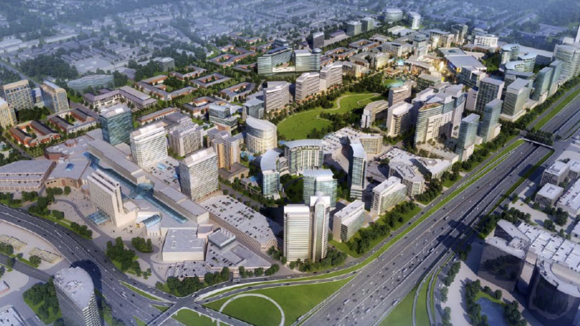 A rendering of a district that doesn't exist