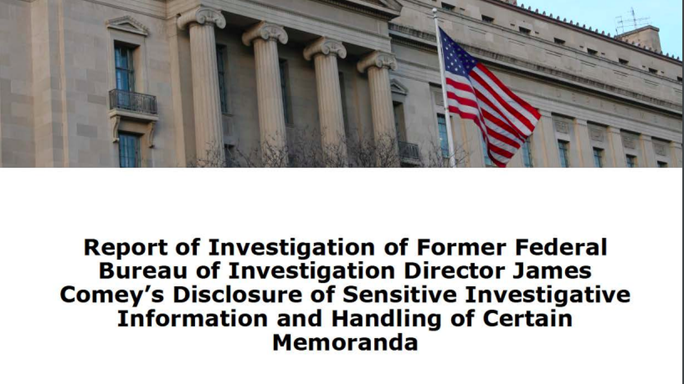 Justice Department inspector general releases report on James Comey ...