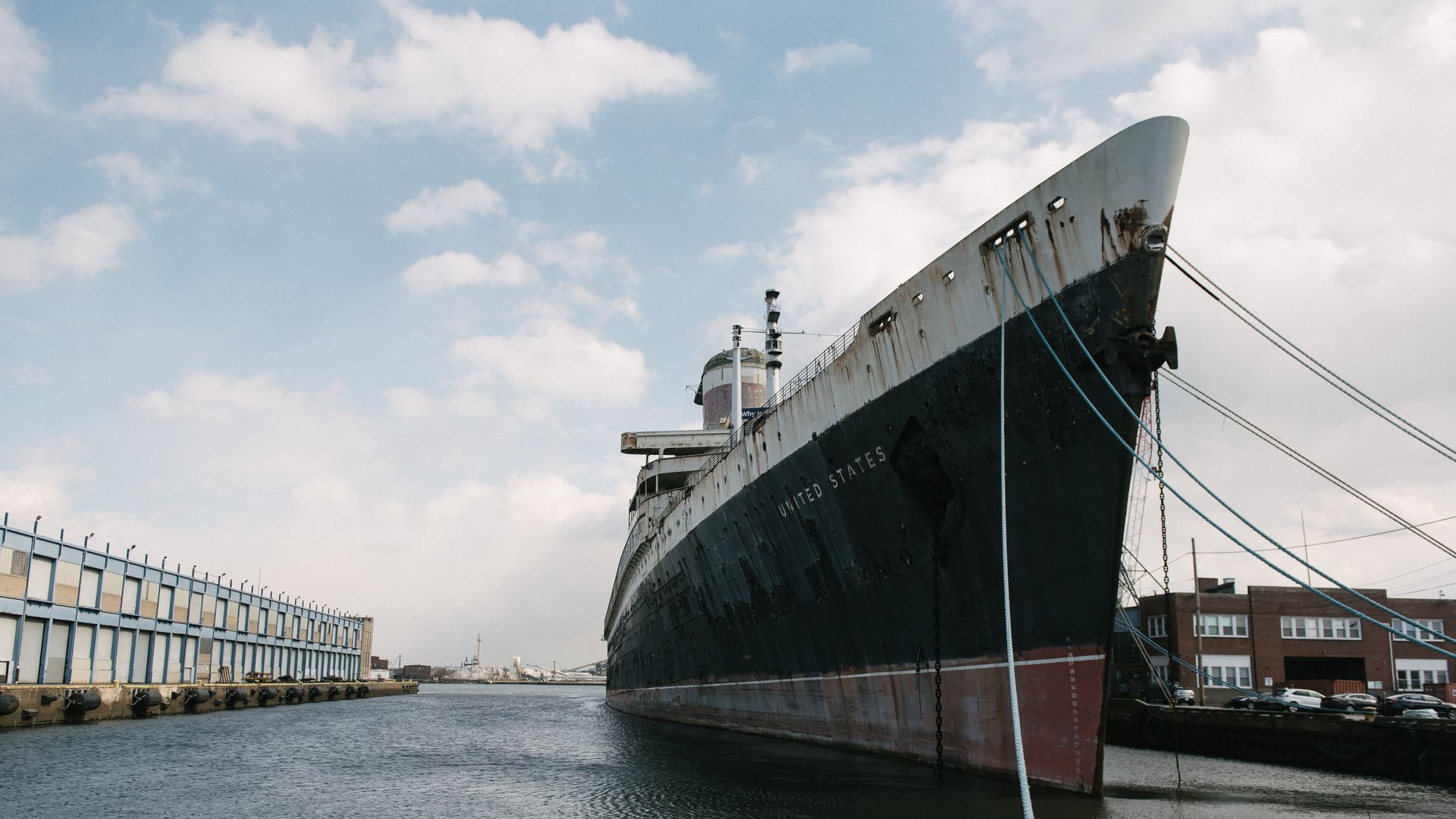 SS United States in Philadelphia.