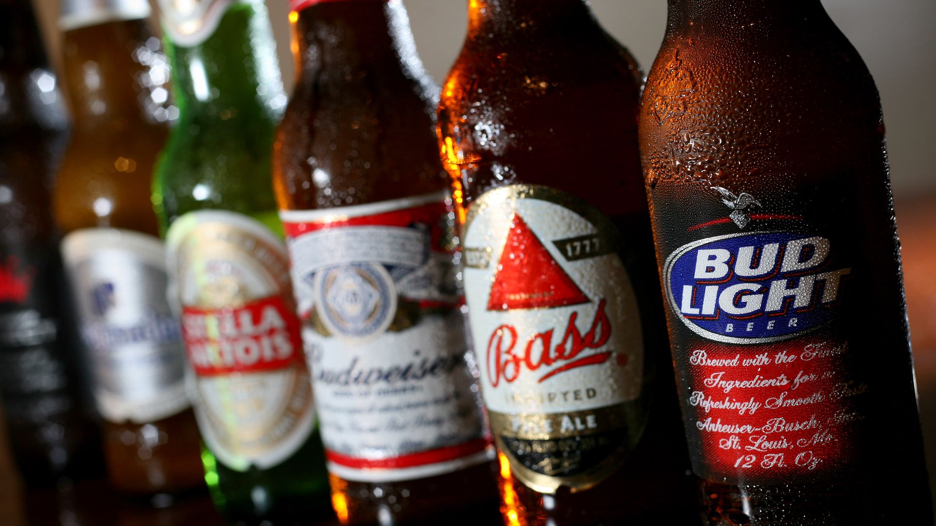 Beer bottles.
