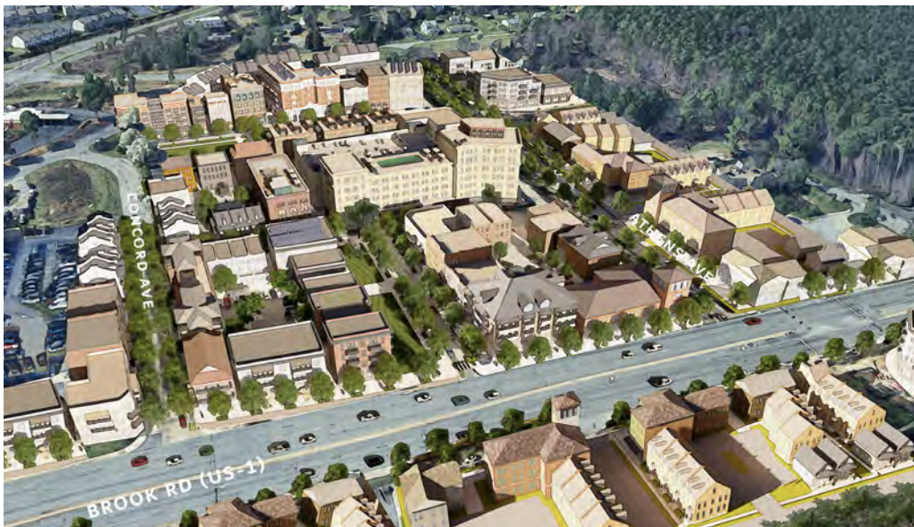 a rendering of brook road corridor