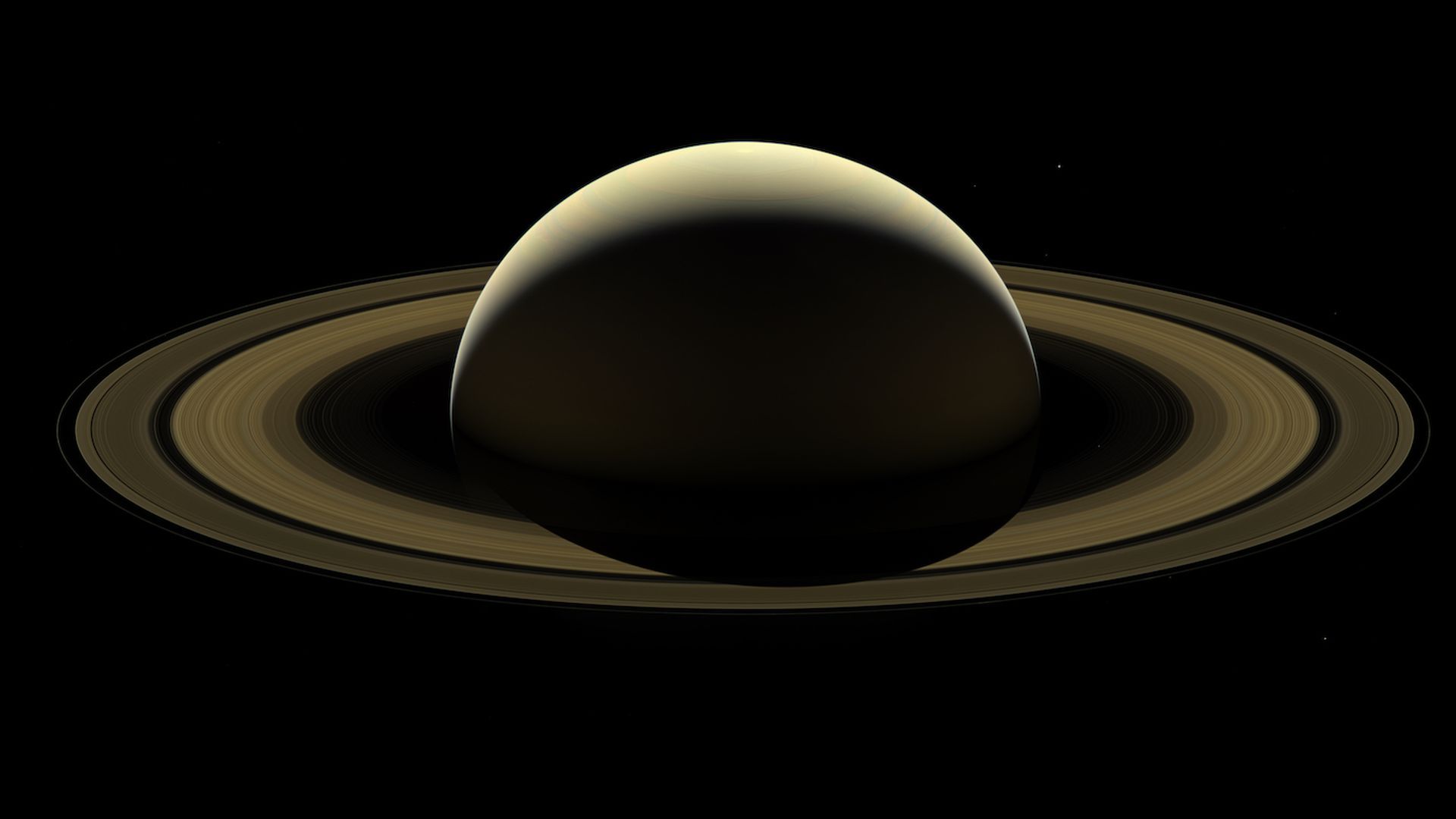 Saturn as seen by Cassini in 2017.