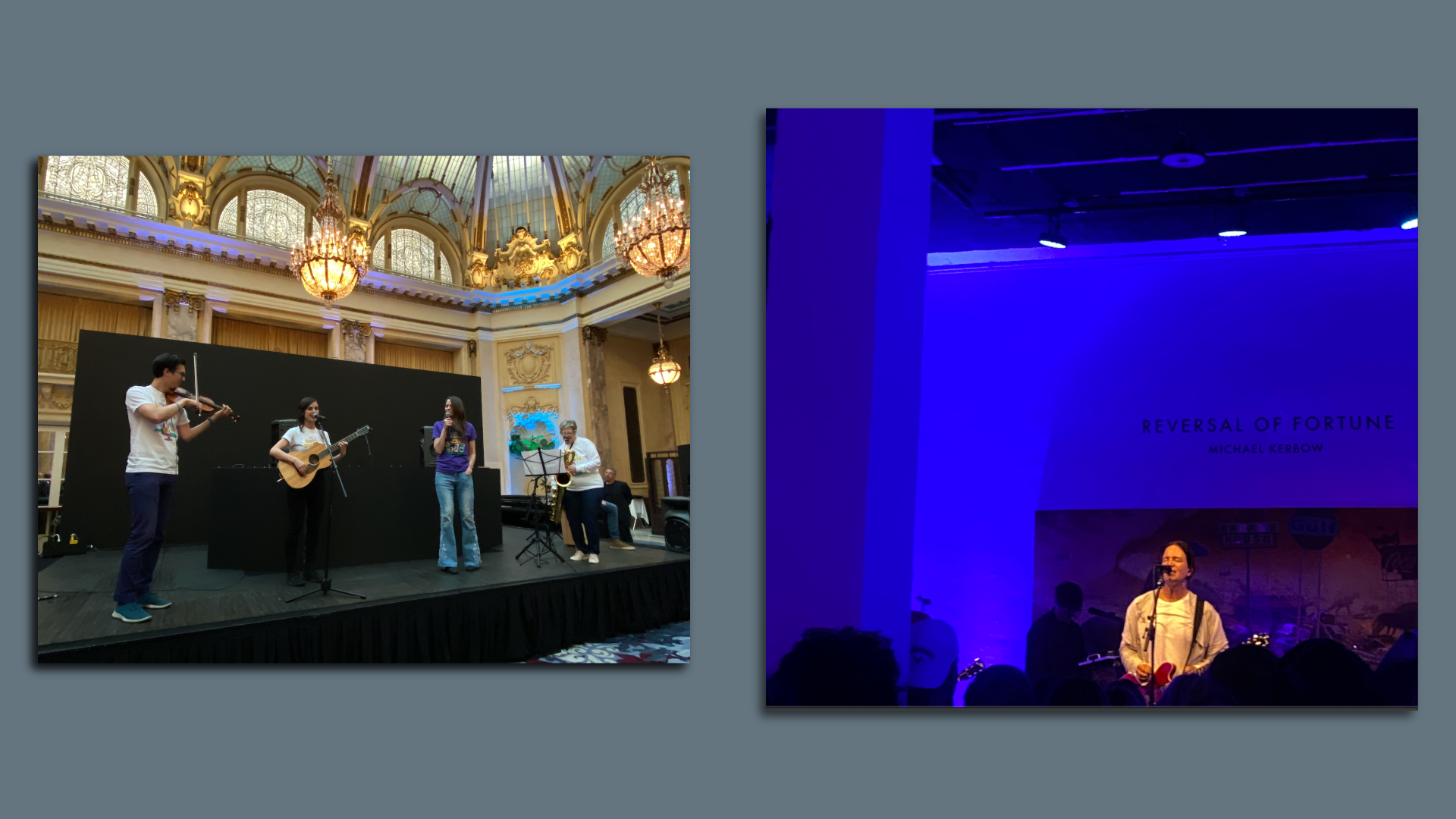 Image showing a photo of CISA director Jen Easterly and her band, and a photo of Third Eye Blind frontman Stephan Jenkins.
