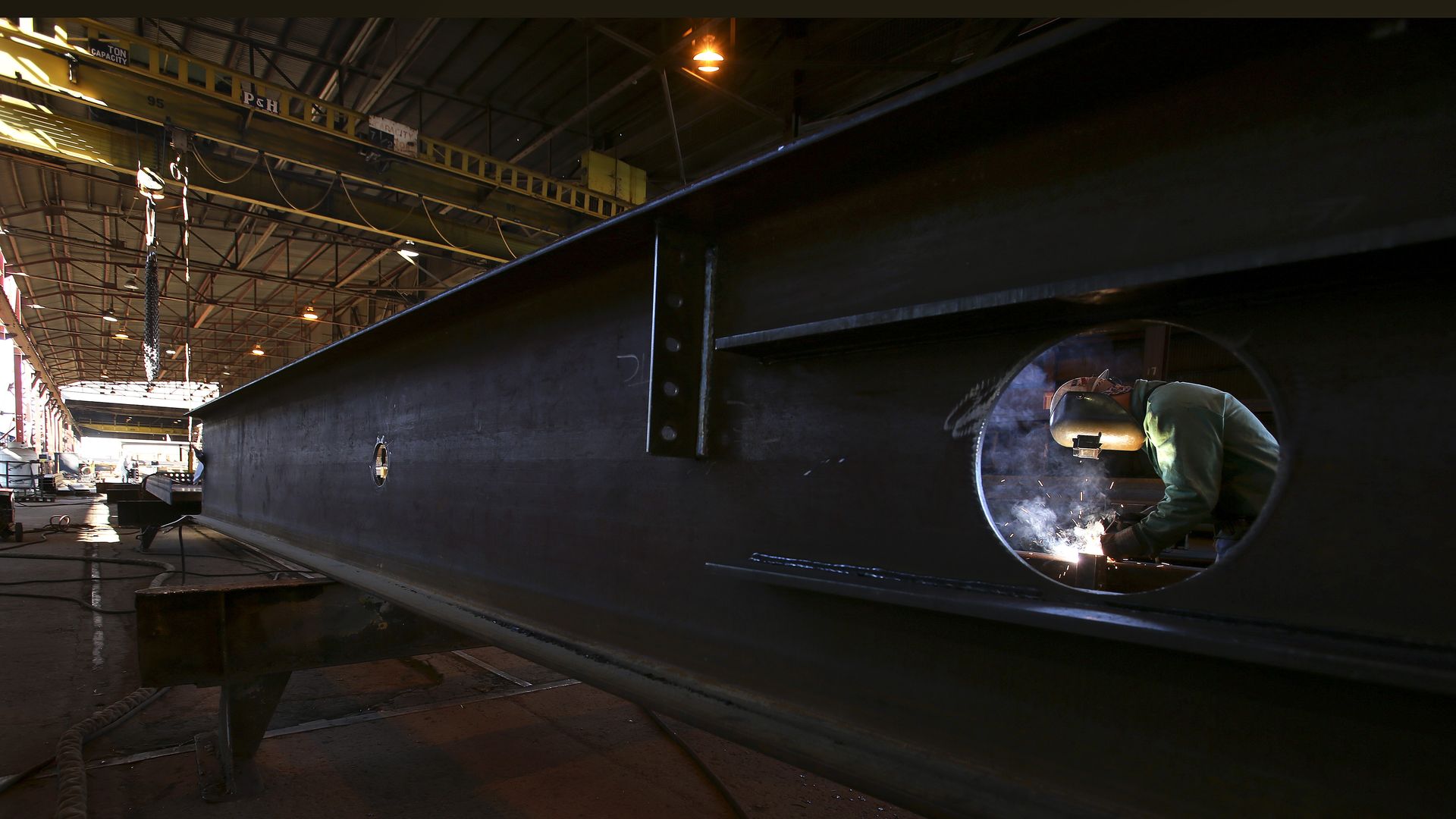 steel worker in mill