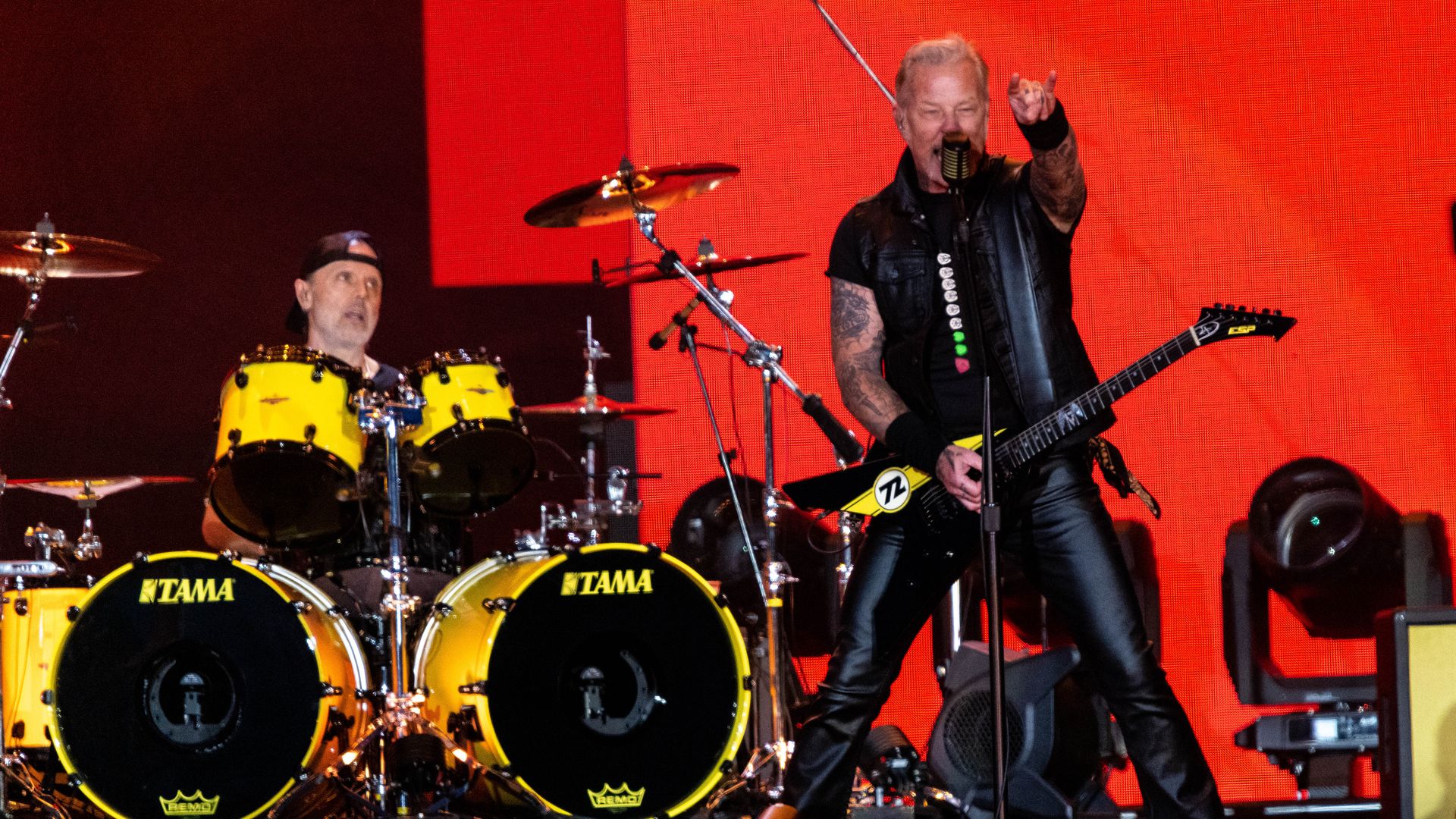 a drummer and a guitarist