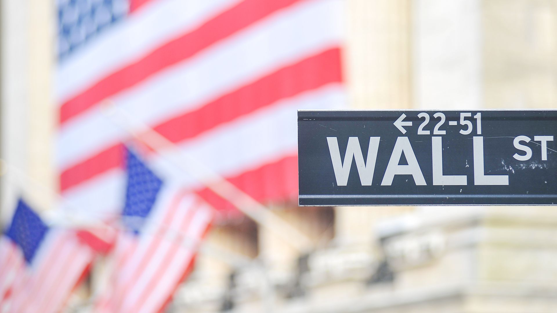 "Wall St." sign outside the New York Stock Exchange