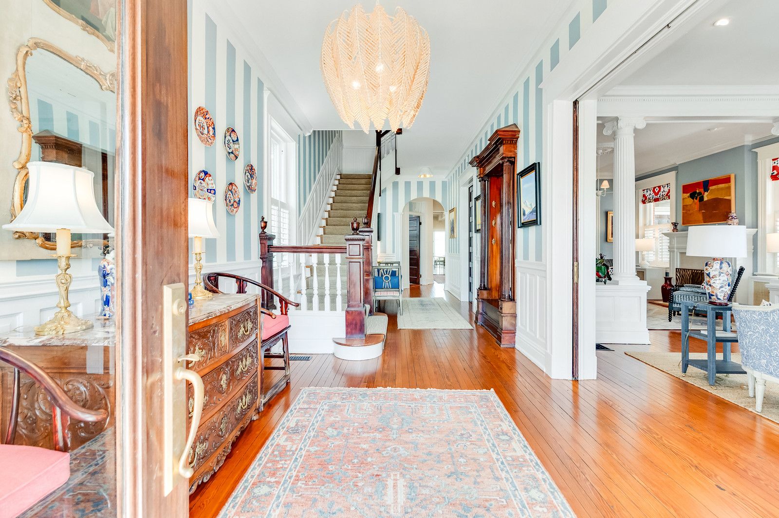 A  bright and colorful entry 