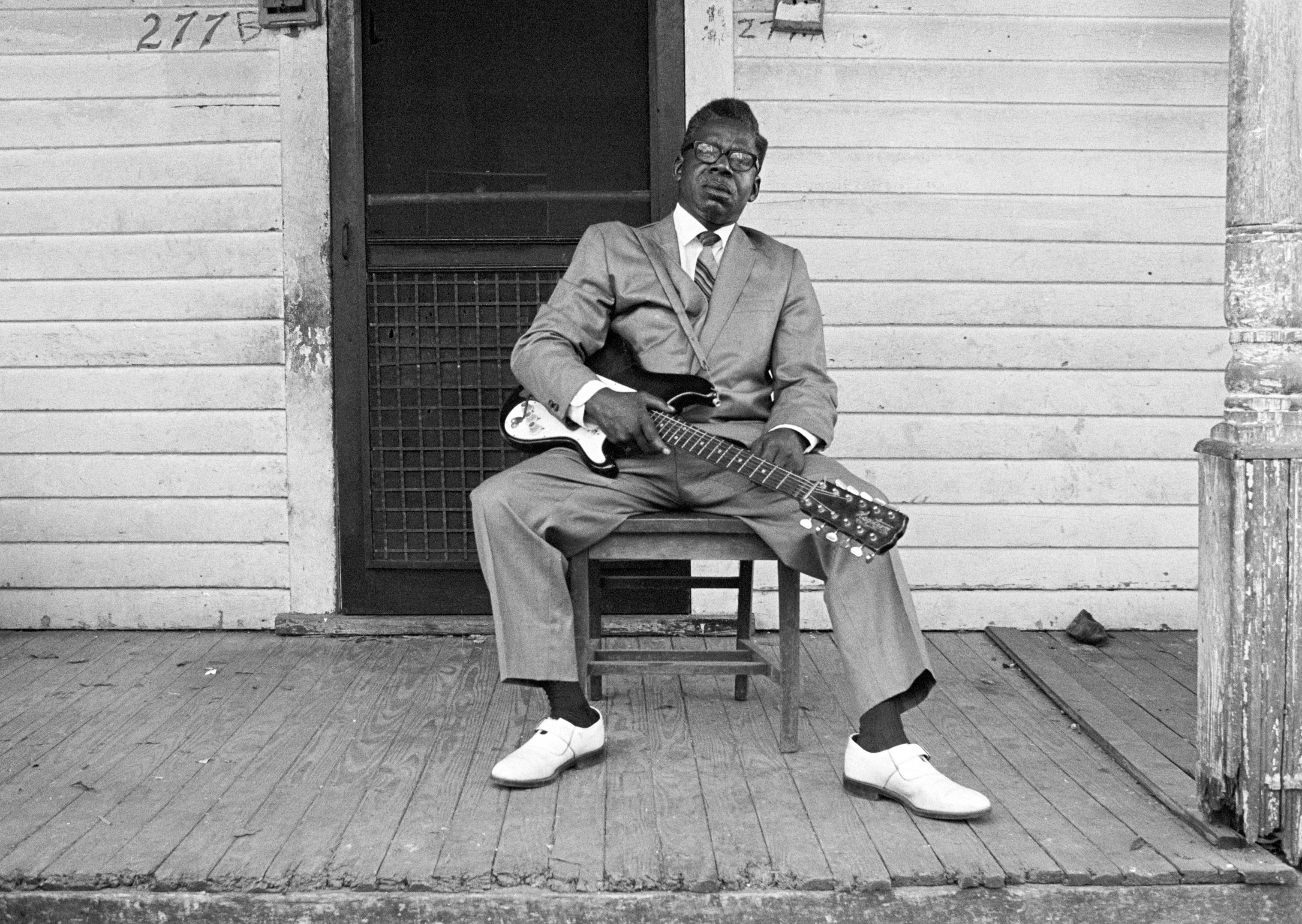 ATLANTA - OCTOBER 30: Trix Records artist, Georgia blues singer-guitarist Roy Dunn is photographed at his home on October 30, 1974 in Atlanta, Georgia. (Photo by Tom Hill/WireImage)