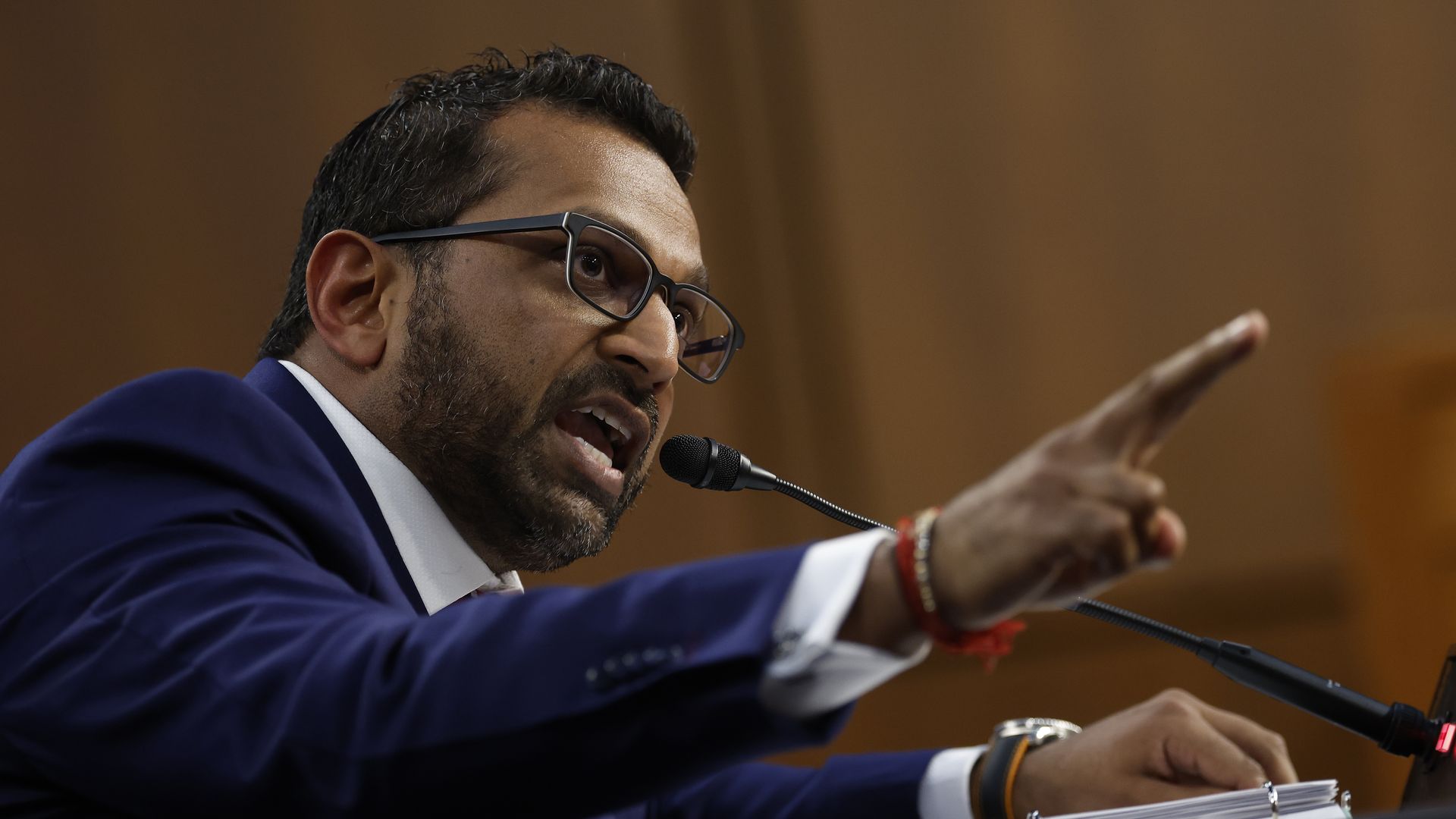 FBI Director Kash Patel testifies before the Senate Judiciary Committee on Sept. 16.