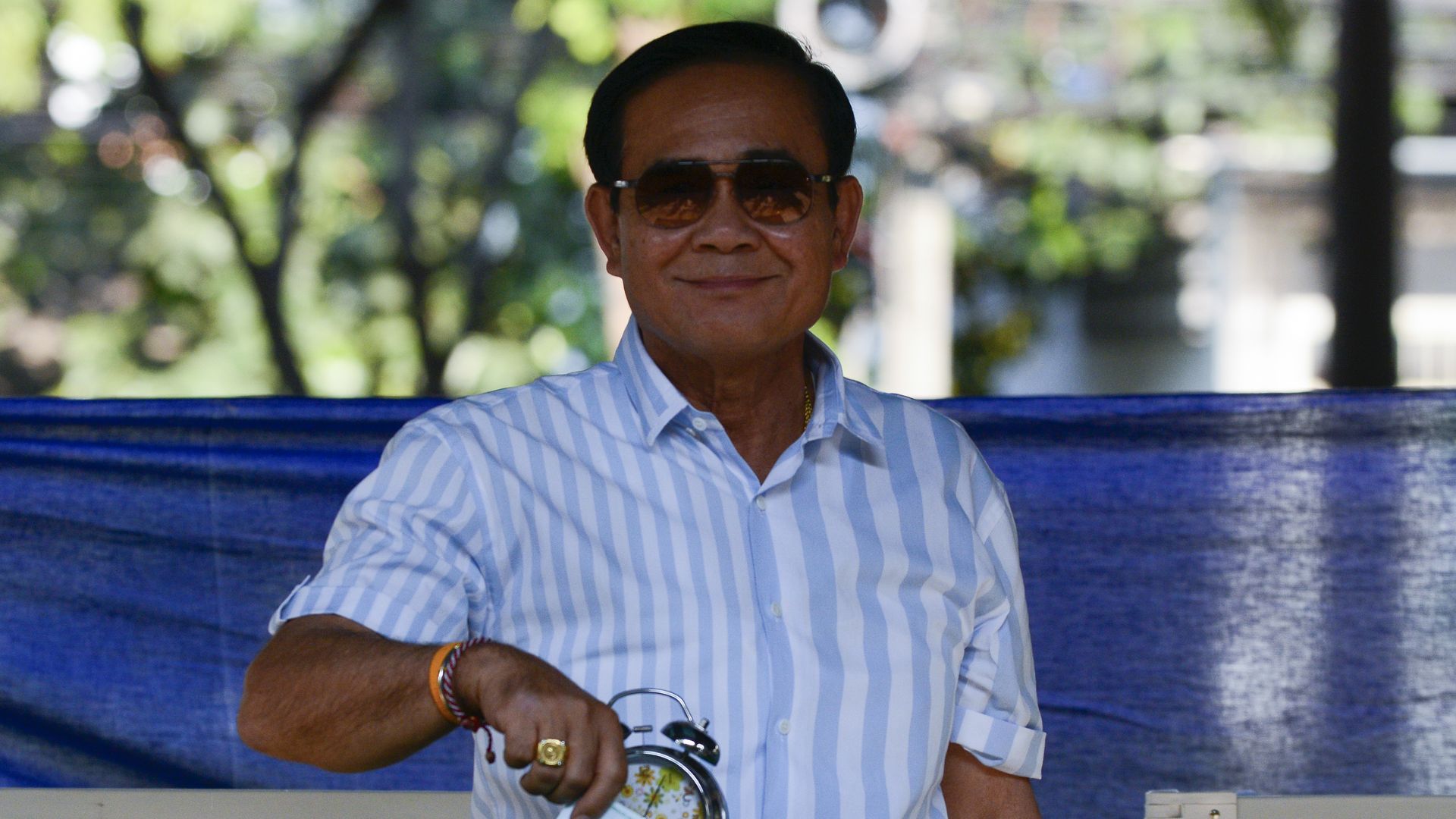 Thailand's Prime Minister Prayuth Chan-Ocha casting his vote.