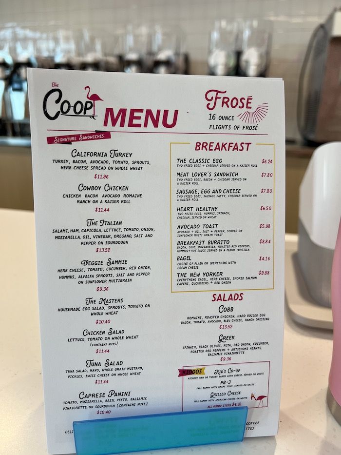 Co op clearance menu