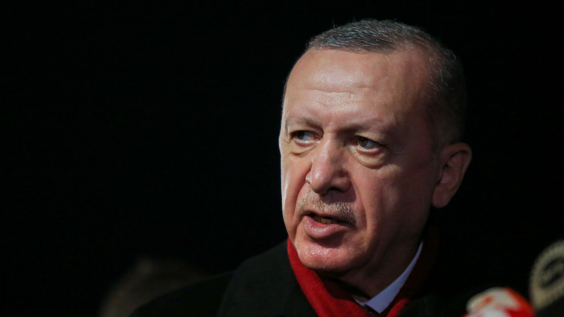 Turkey's President Recep Tayyip Erdogan speaking at a press conference in November 2020.