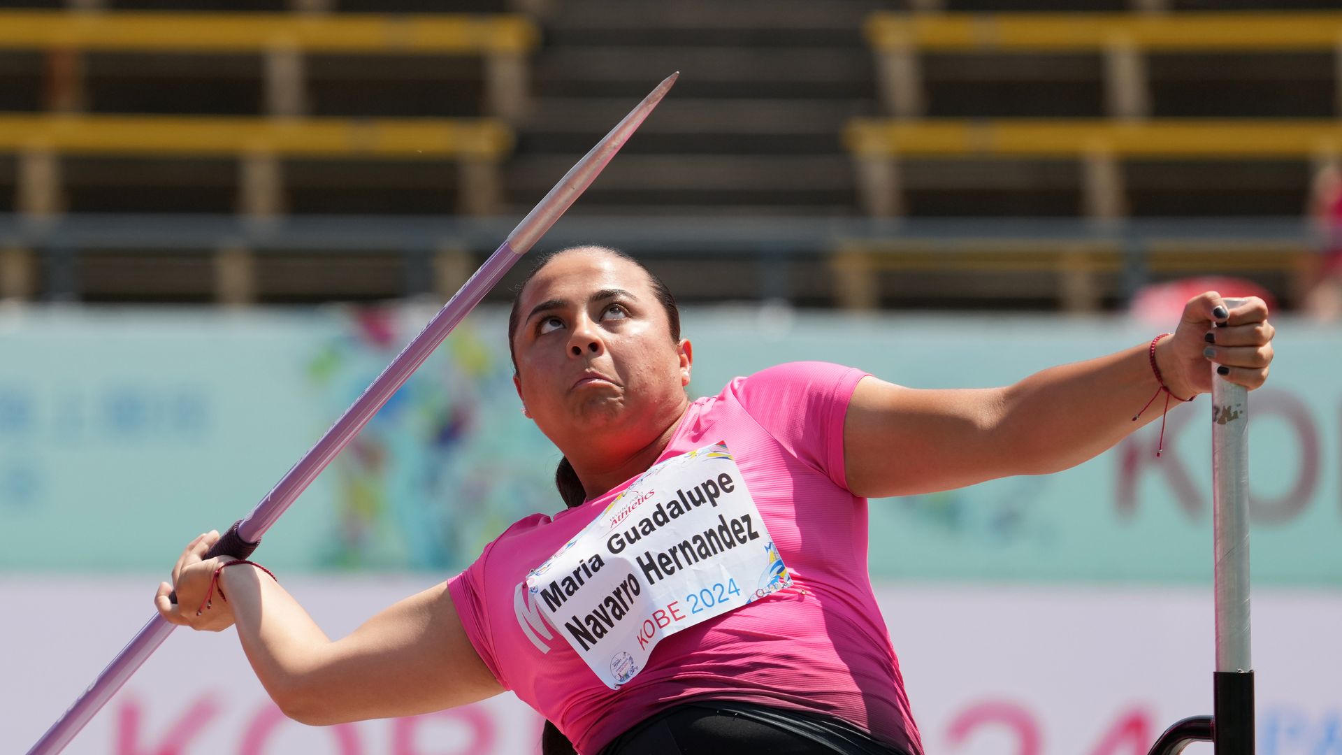 Maria Guadalupe Navarro Hernandez of Mexico competes at the the World Para Athletics Championships.