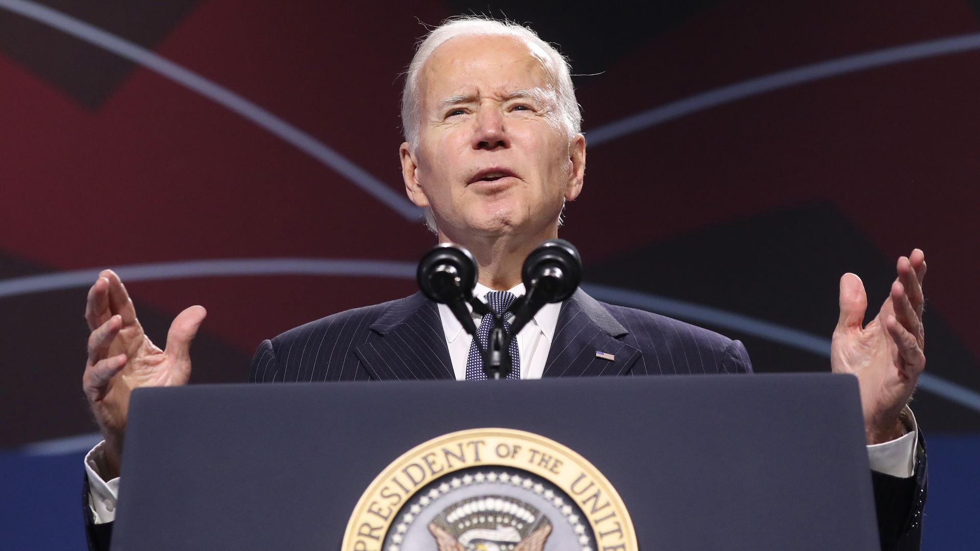 US President Joe Biden speaks at the US-Africa Summit business forum.