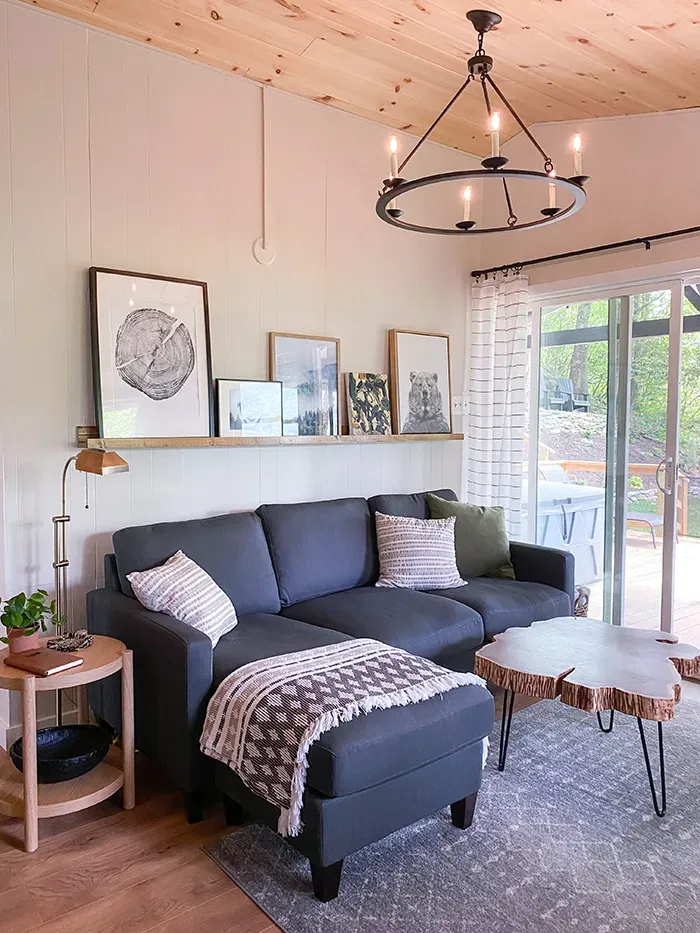 Airnbnb mountain house living room