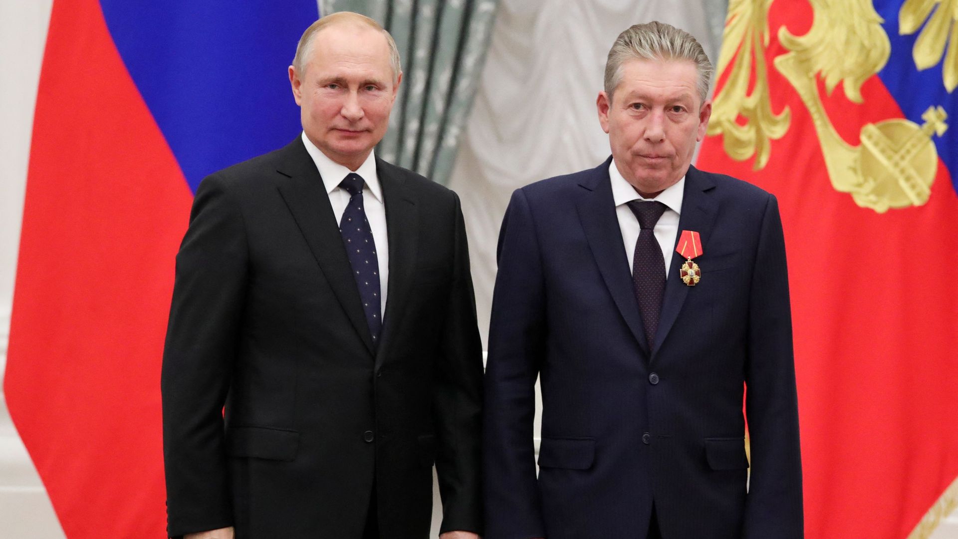 Russian President Vladimir Putin and Ravil Maganov, former chairman Lukoil's board of director in Moscow in November 2019.