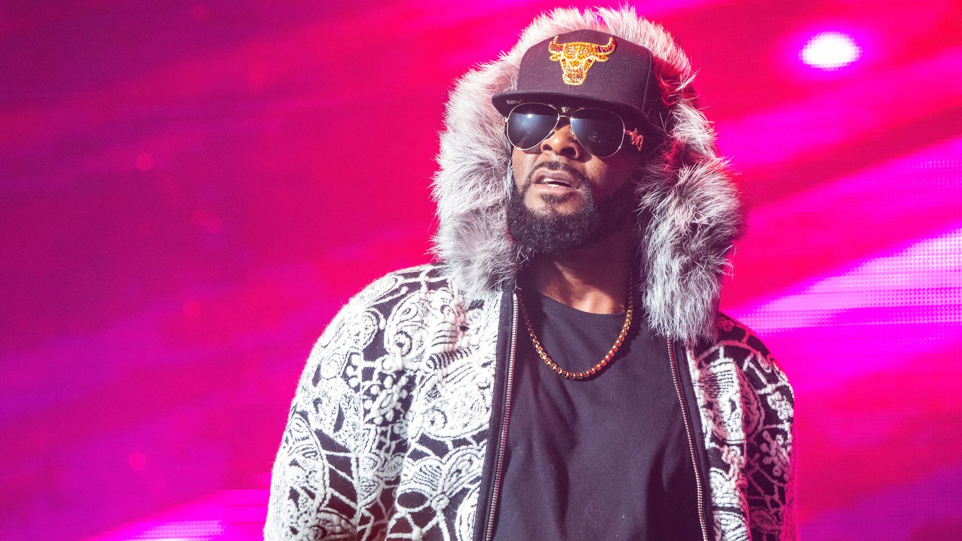 R. Kelly performs at a concert in Detroit in February