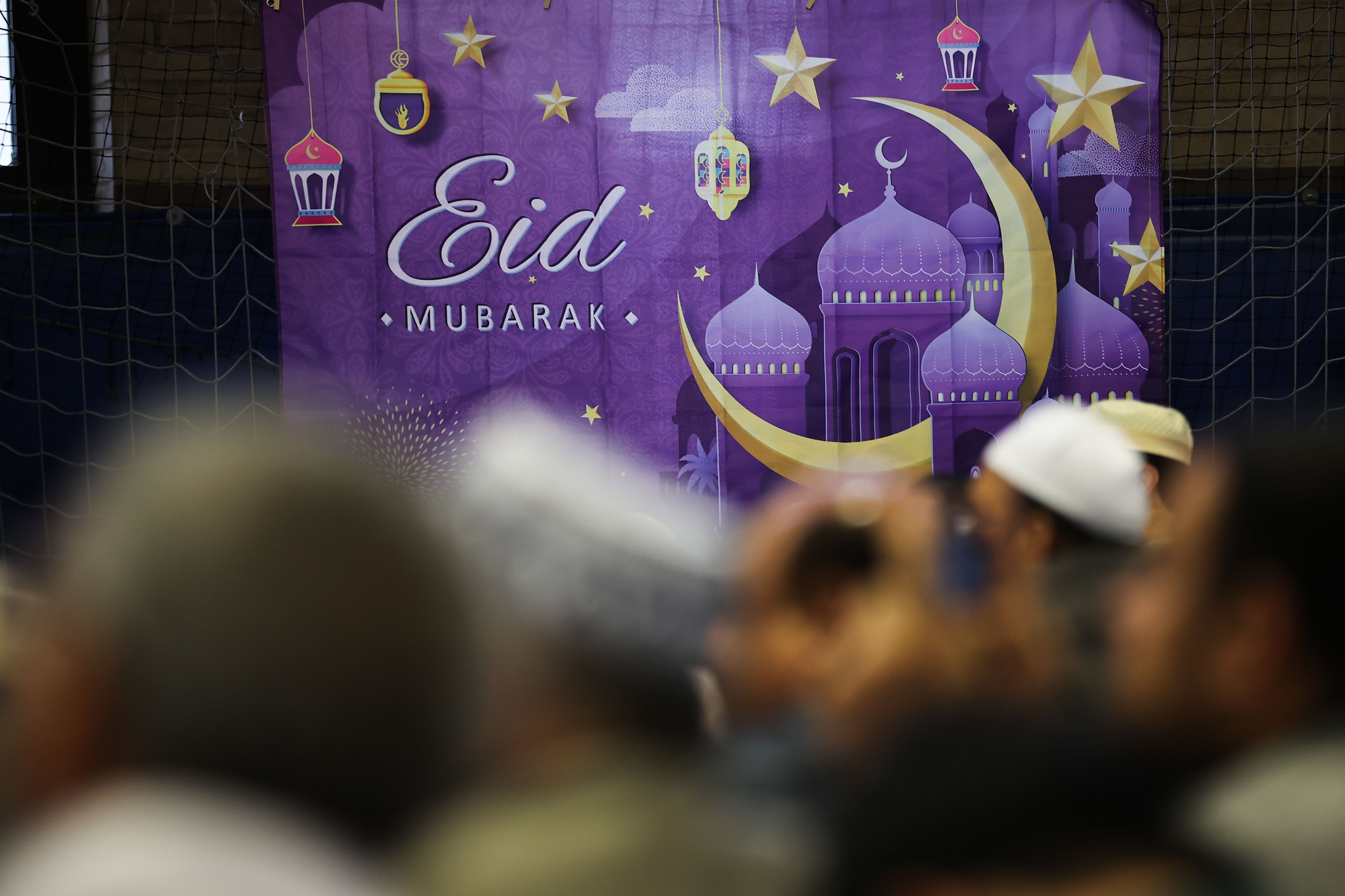 Eid al-Fitr, the Muslim festival marking the end of the fast of Ramadan is celebrated at the Teaneck National Guard Armory in New Jersey, United States on May 2, 2022