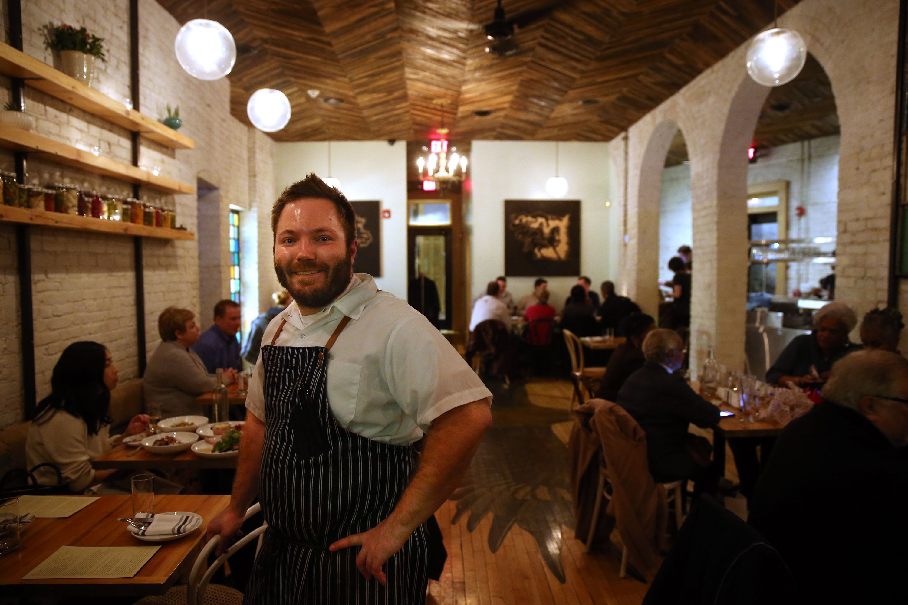 Chef Josh Stockton, seen in Corktown's Gold Cash Gold restaurant in 2015. 