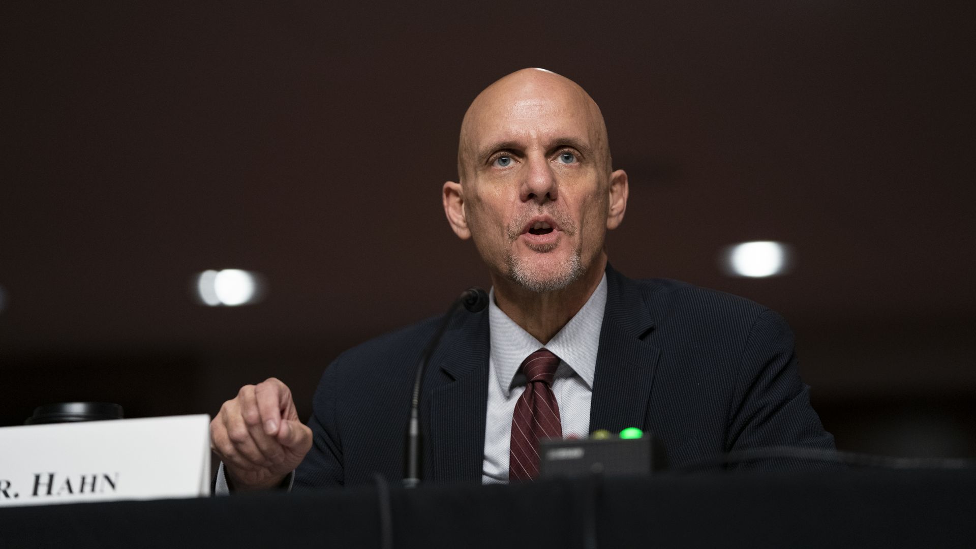 Stephen Hahn testifying in front of Congress.