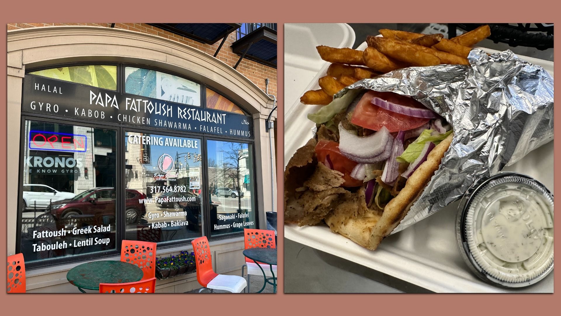 Gyro and fries