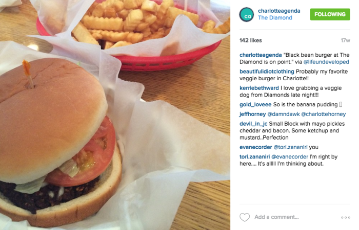 The Diamond veggie burger