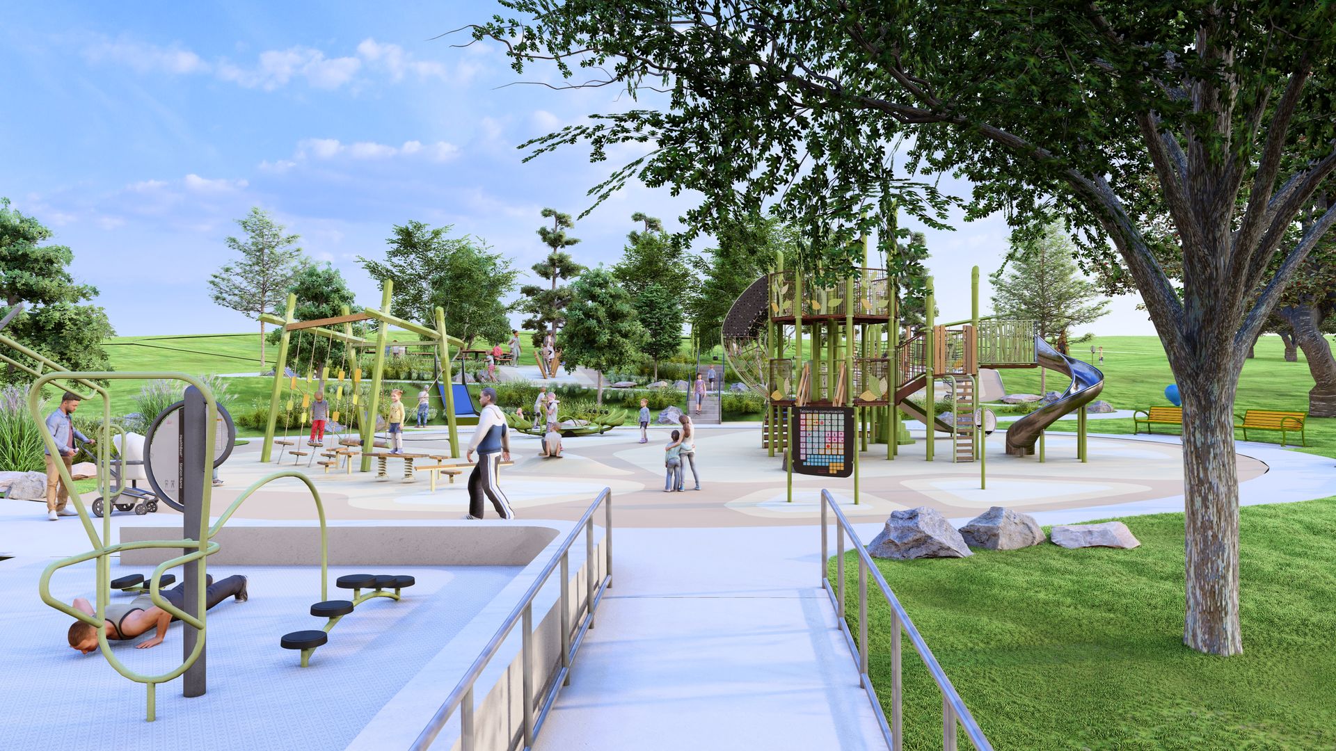 A rendering of what the playground will look like at Lemon Hill Park when they're completed in 2027.
