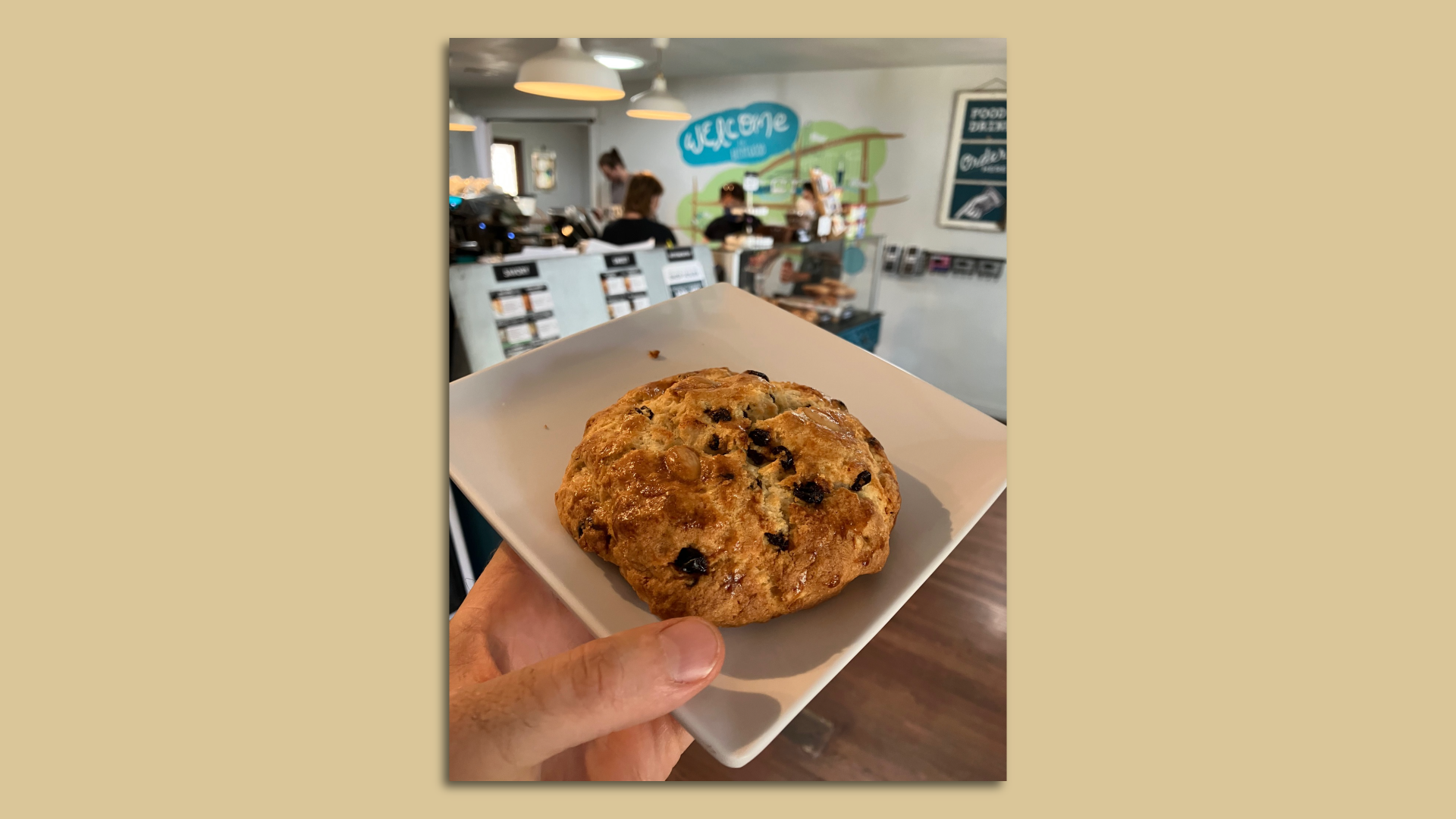 A big fat rascal scone at Brentwood Social House