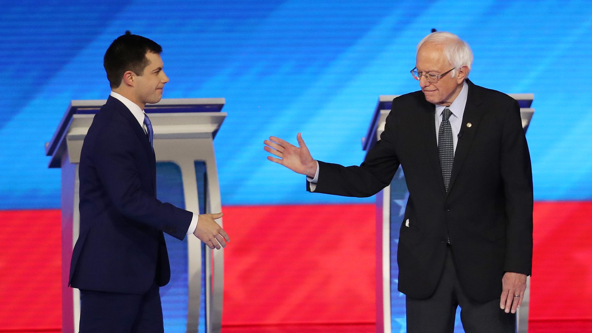 Pete Buttigieg and Bernie Sanders