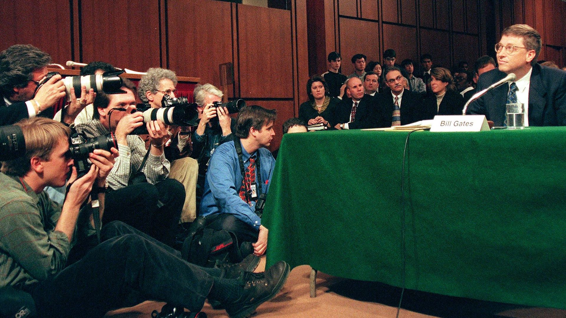 Bill Gates testifying in the 1990s