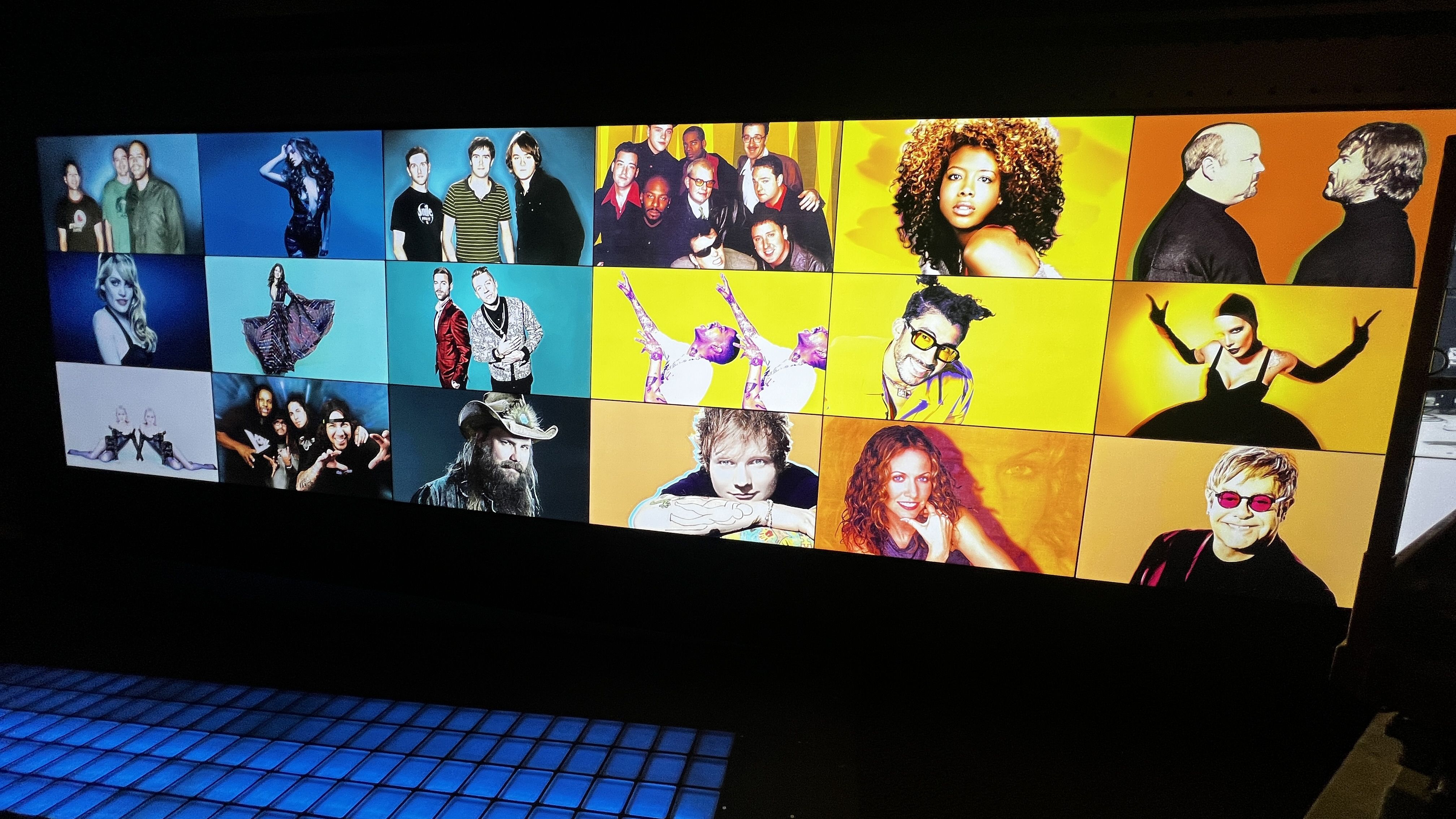 Collage of SNL hosts and performers. 