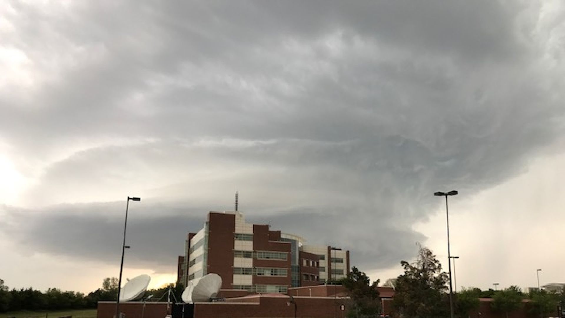 A supercell west of Norman, Oklahoma.