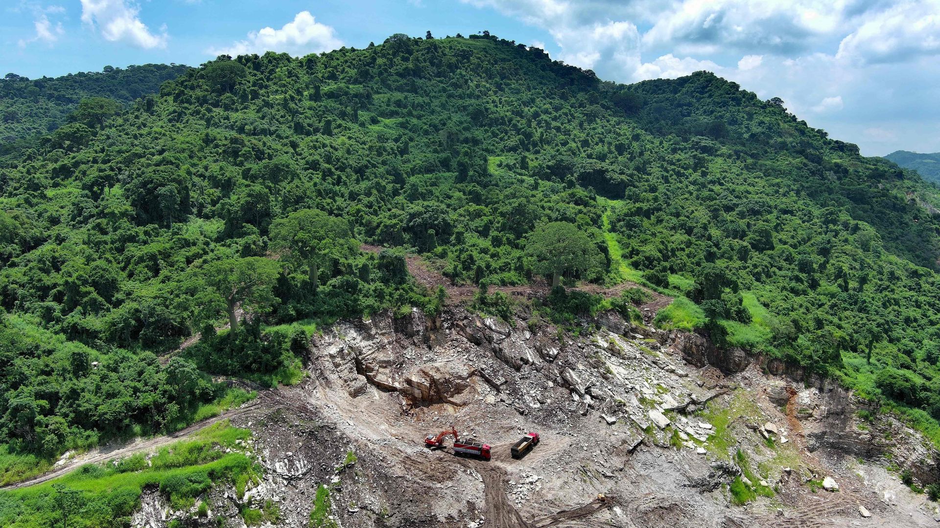 A quarry in the Cerro Blanco Forest the outskirts of Guayaquil, Ecuador, in April 2023.
