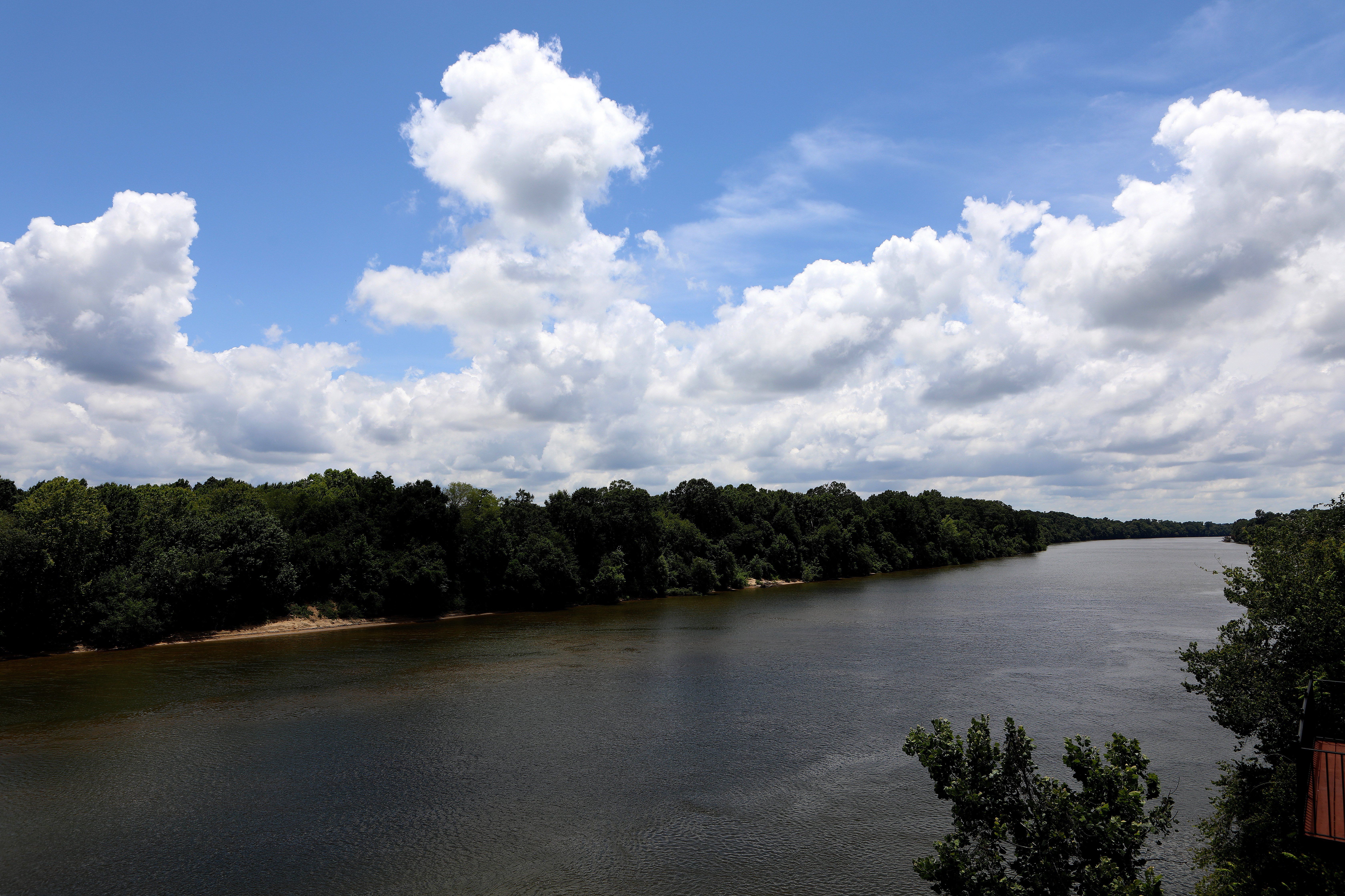 The Alabama River, photographed from the Edmund Pettus Bridge, site of the conflict of 'Bloody Sunday' on March 7, 1965 when armed police officers attacked Civil Rights Movement demonstrators.