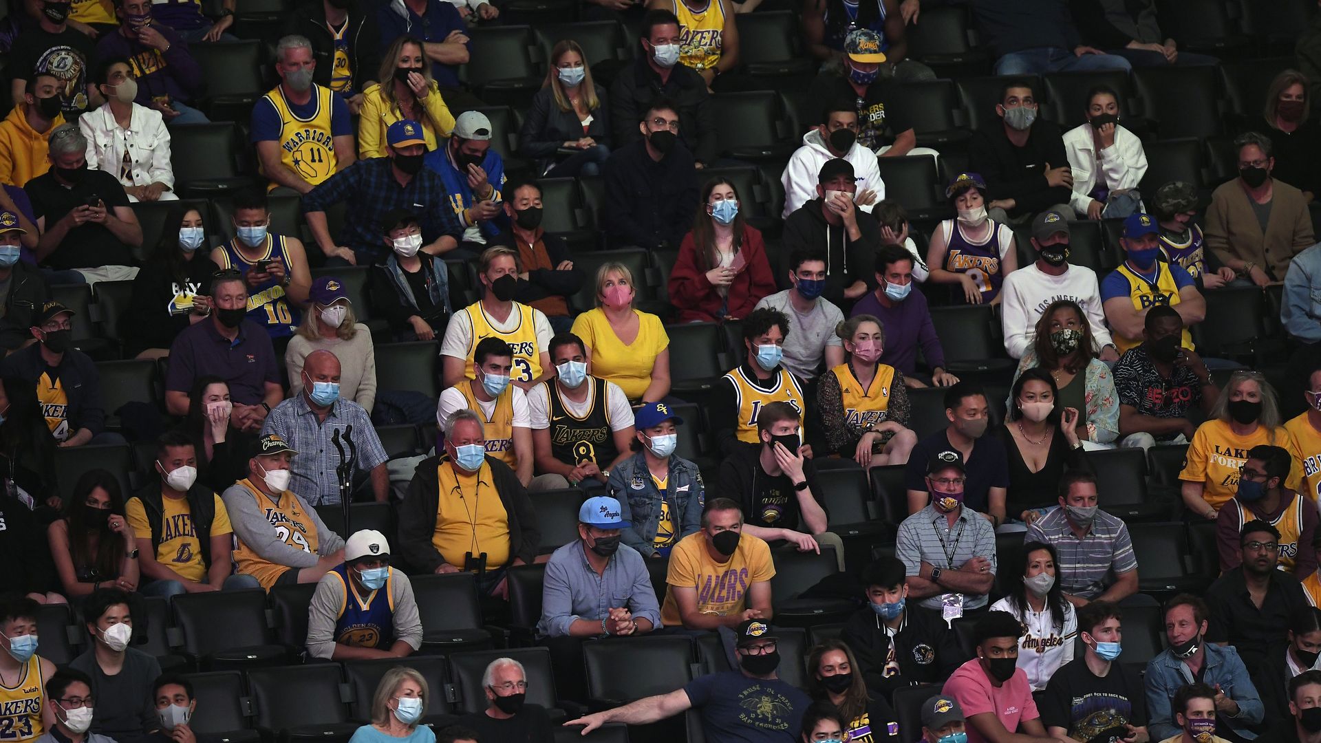 Picture of crowd at NBA game