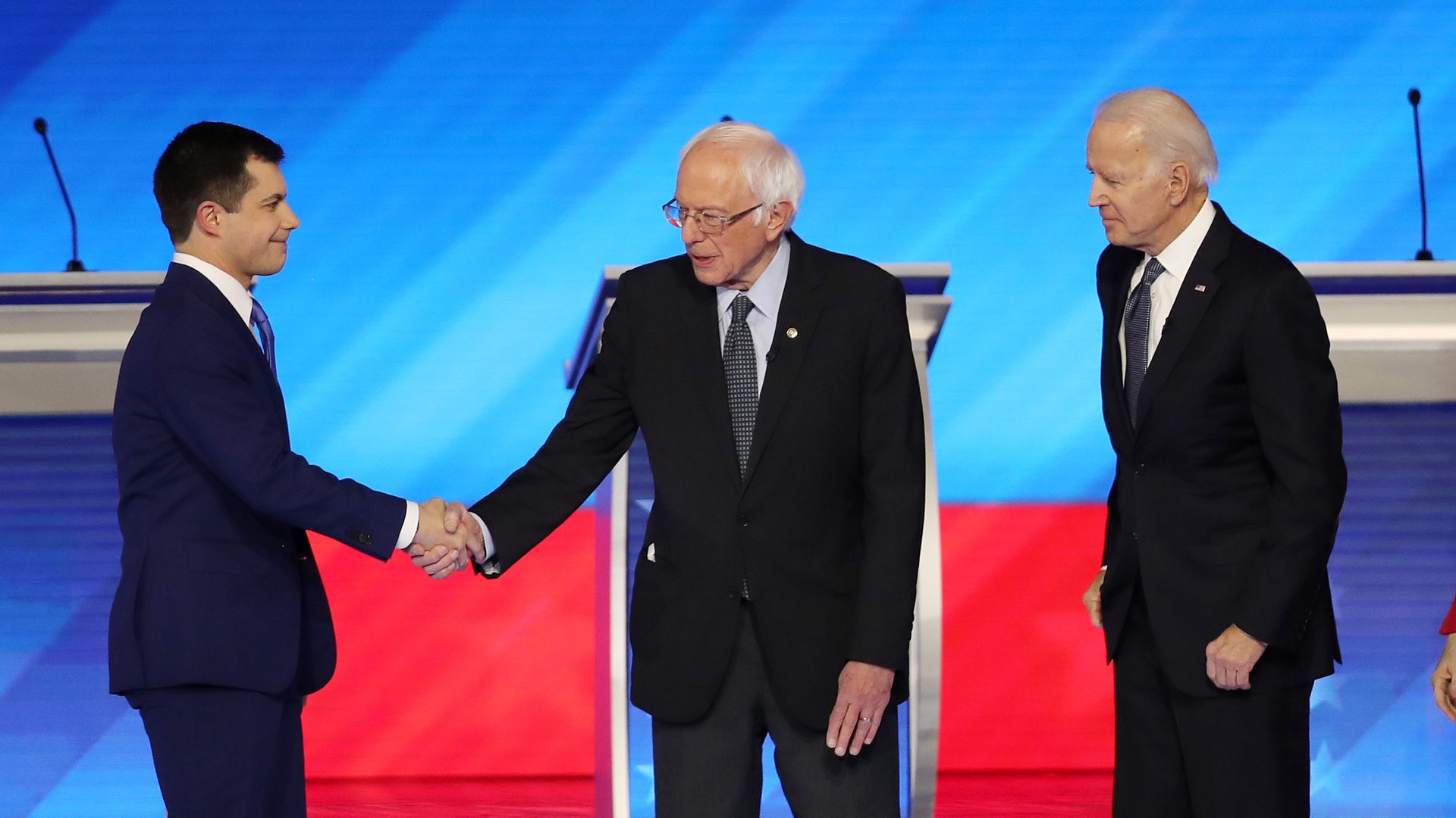 Pete Buttigieg and Bernie Sanders