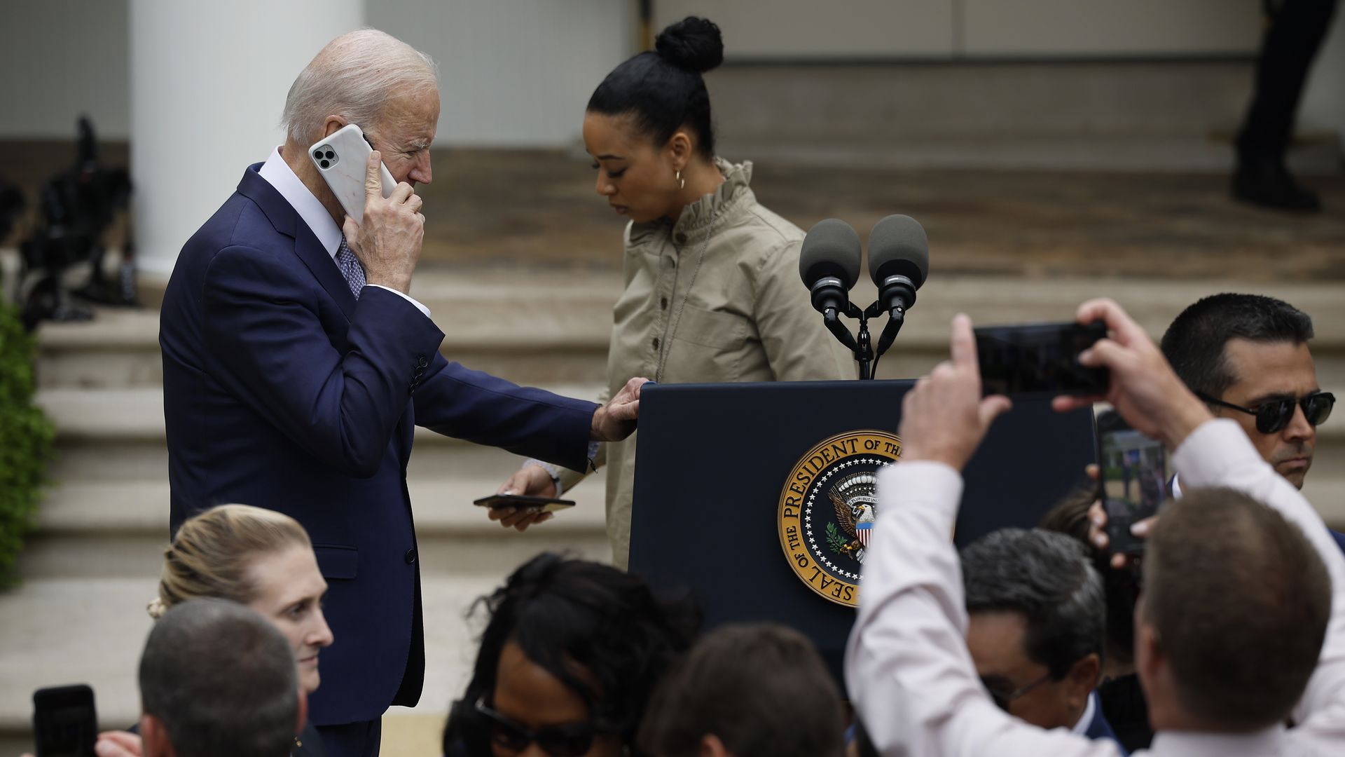 Biden on the phone