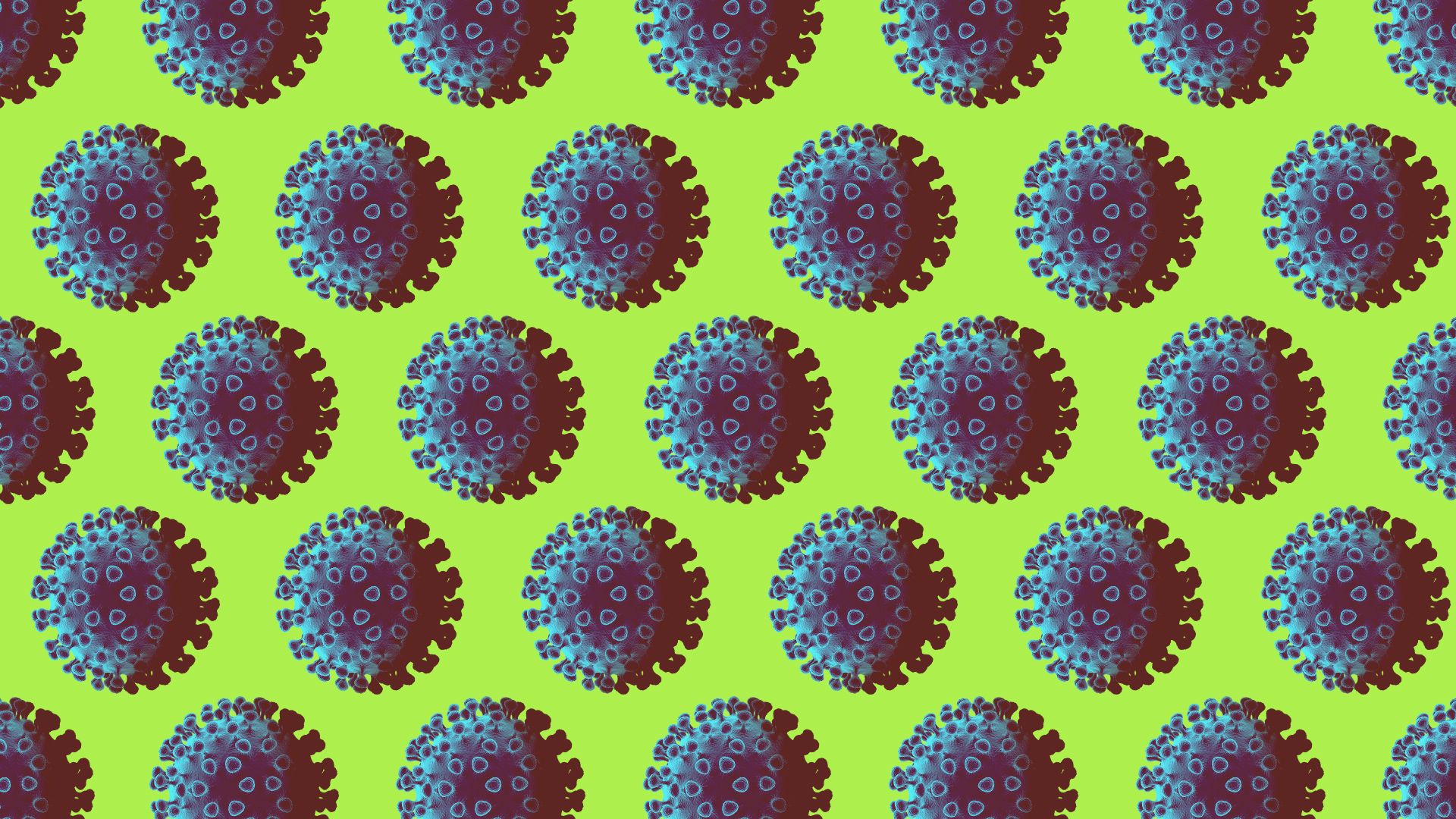 Illustration of a pattern of covid cells.