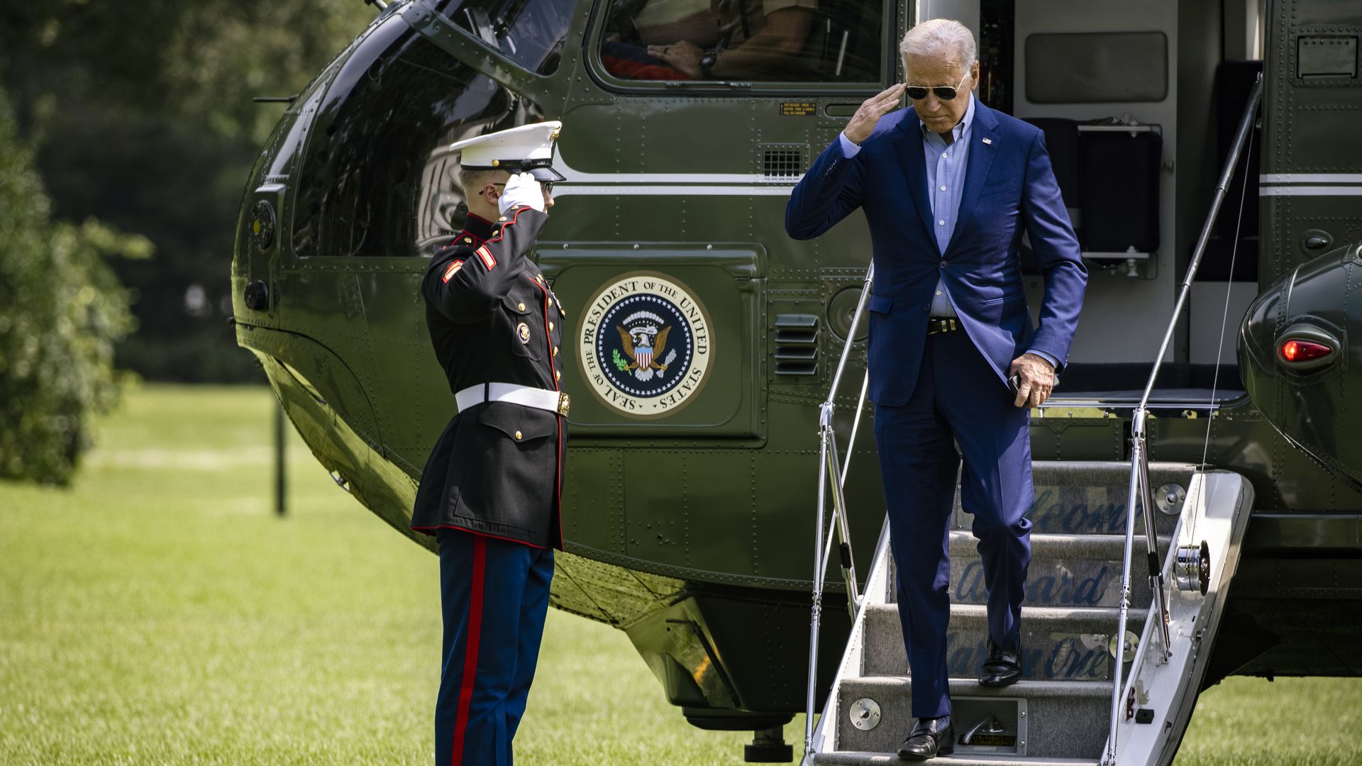 Biden returning to the White House on July 25.