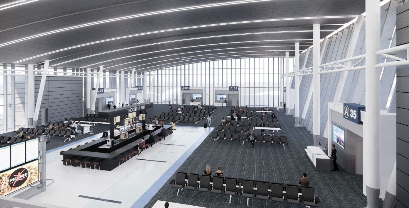 Concourse A expansion rendering.