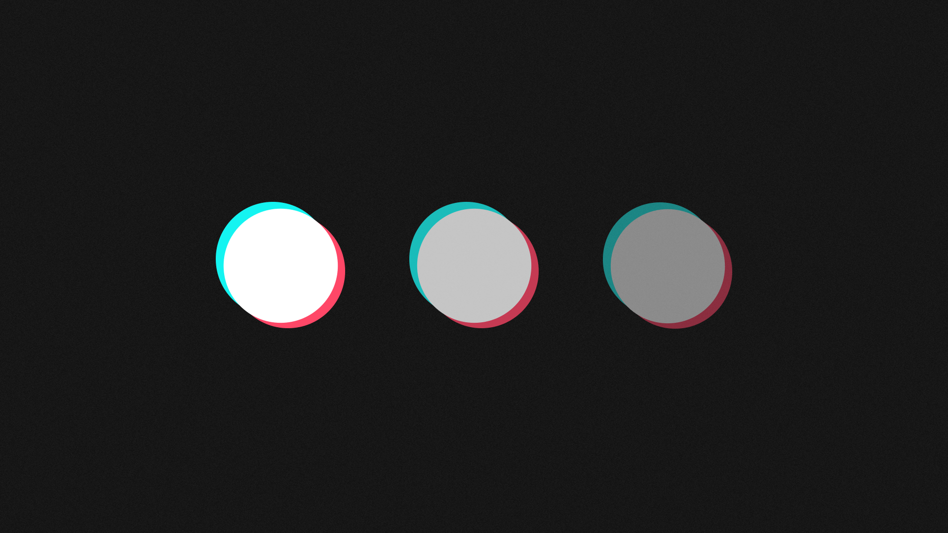 Animated illustration of text-in-progress ellipsis made up of periods stylized like the TikTok logo.