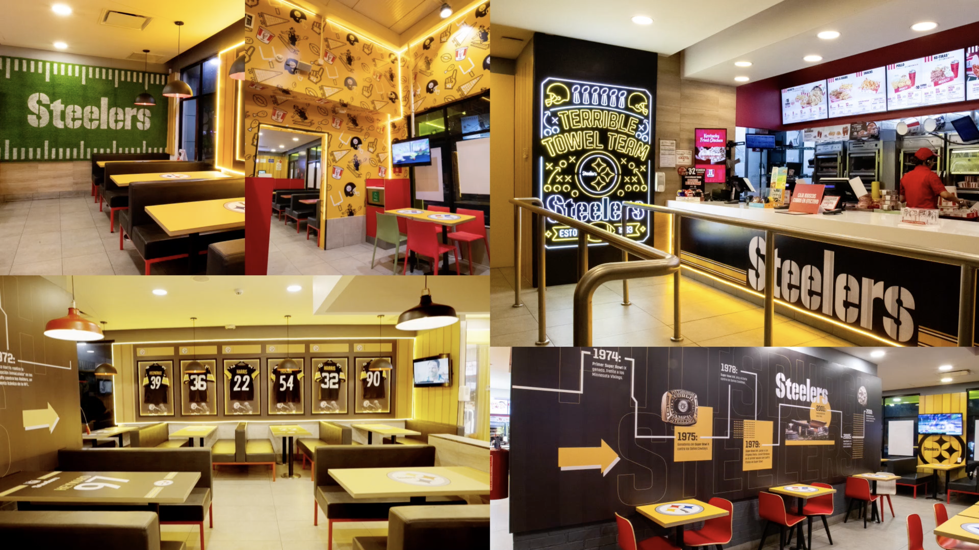 Inside the Pittsburgh Steelers-themed Kentucky Fried Chicken in Mexico City
