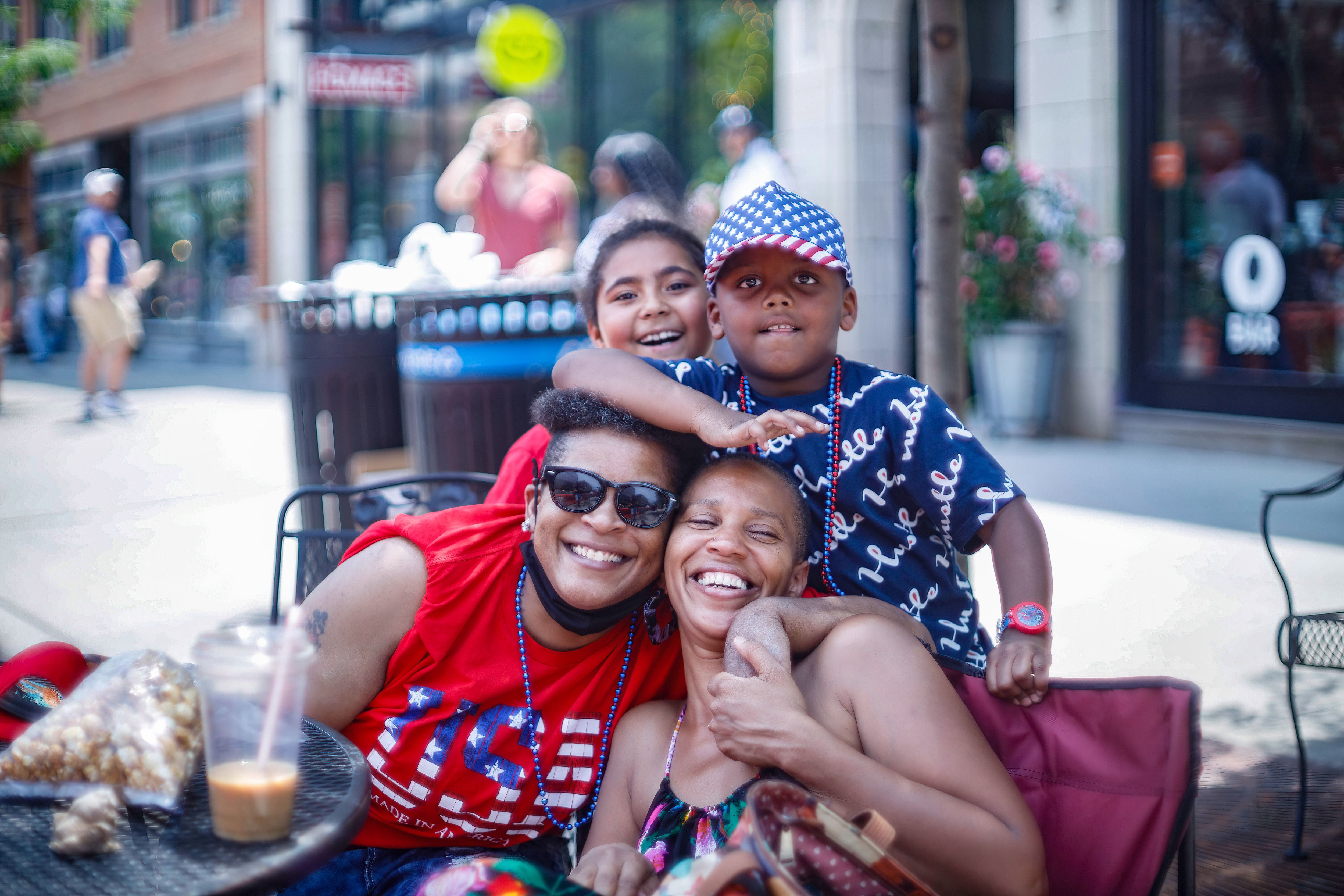 A family celebrates July 4 at a "Doo Dah Parade" in Columbus. 