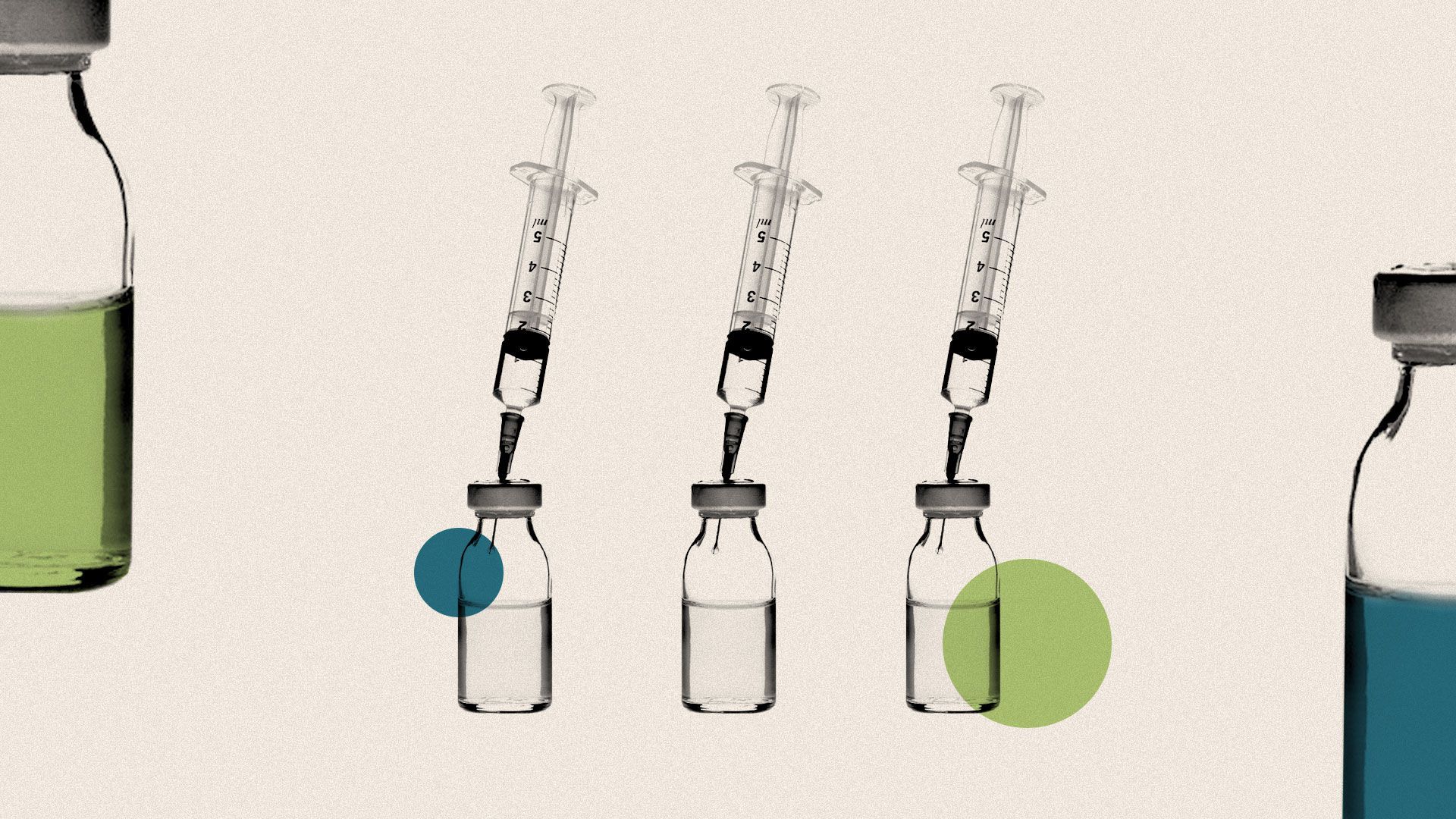 Illustration of syringe bottles